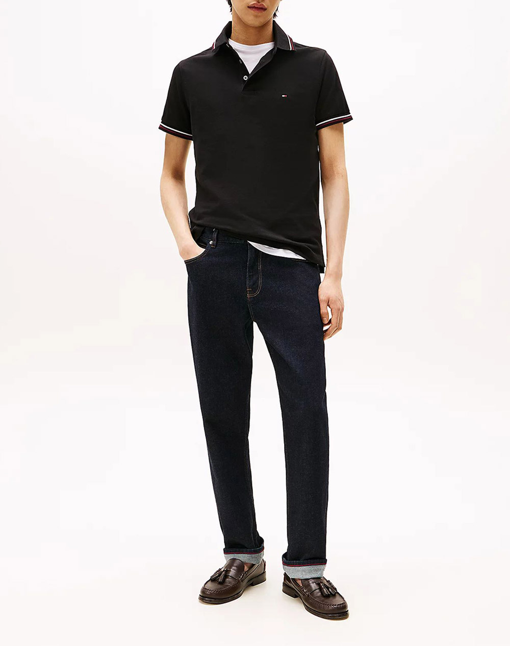 TOMMY HILFIGER TIPPED SLIM FIT POLO