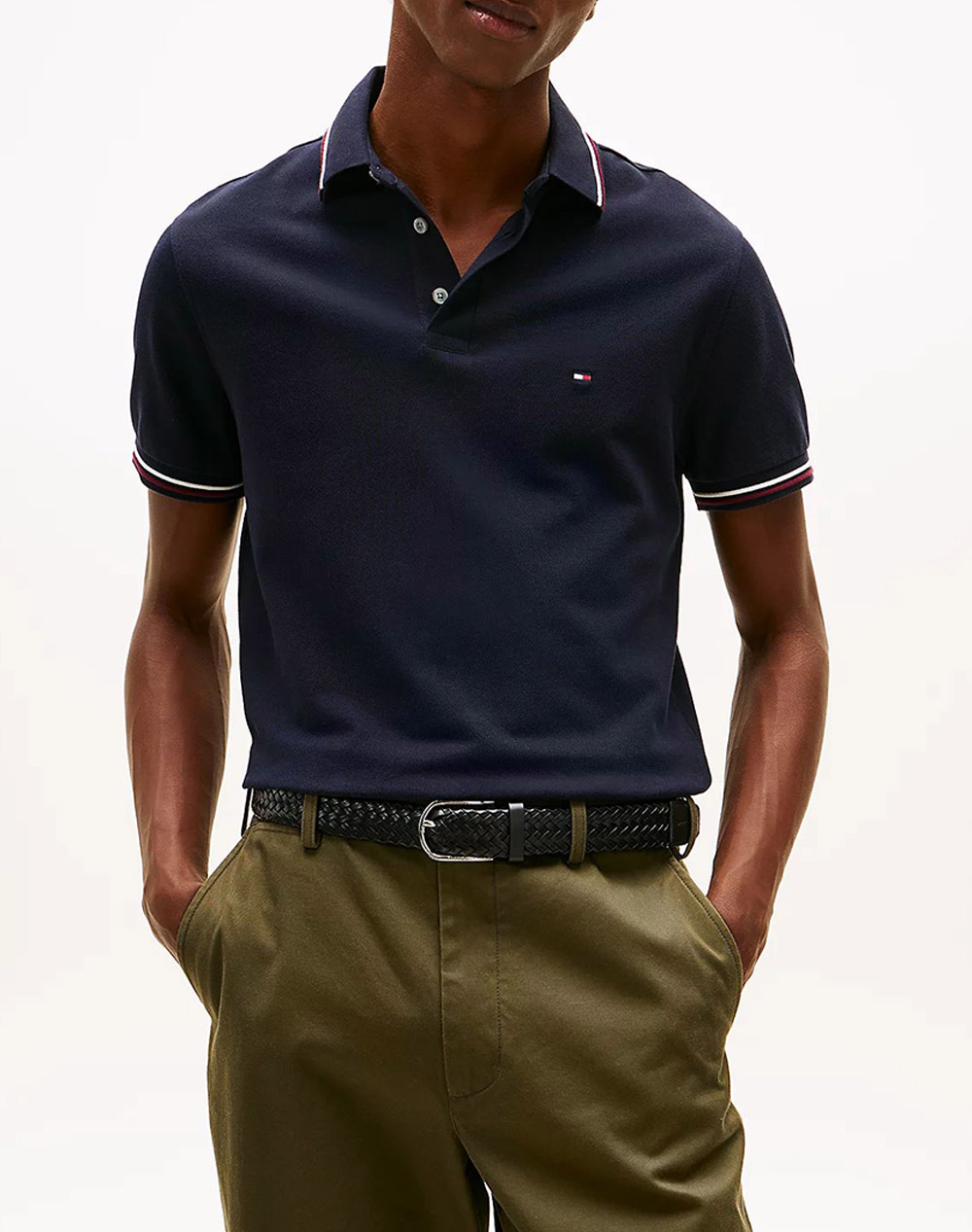 TOMMY HILFIGER TIPPED SLIM FIT POLO