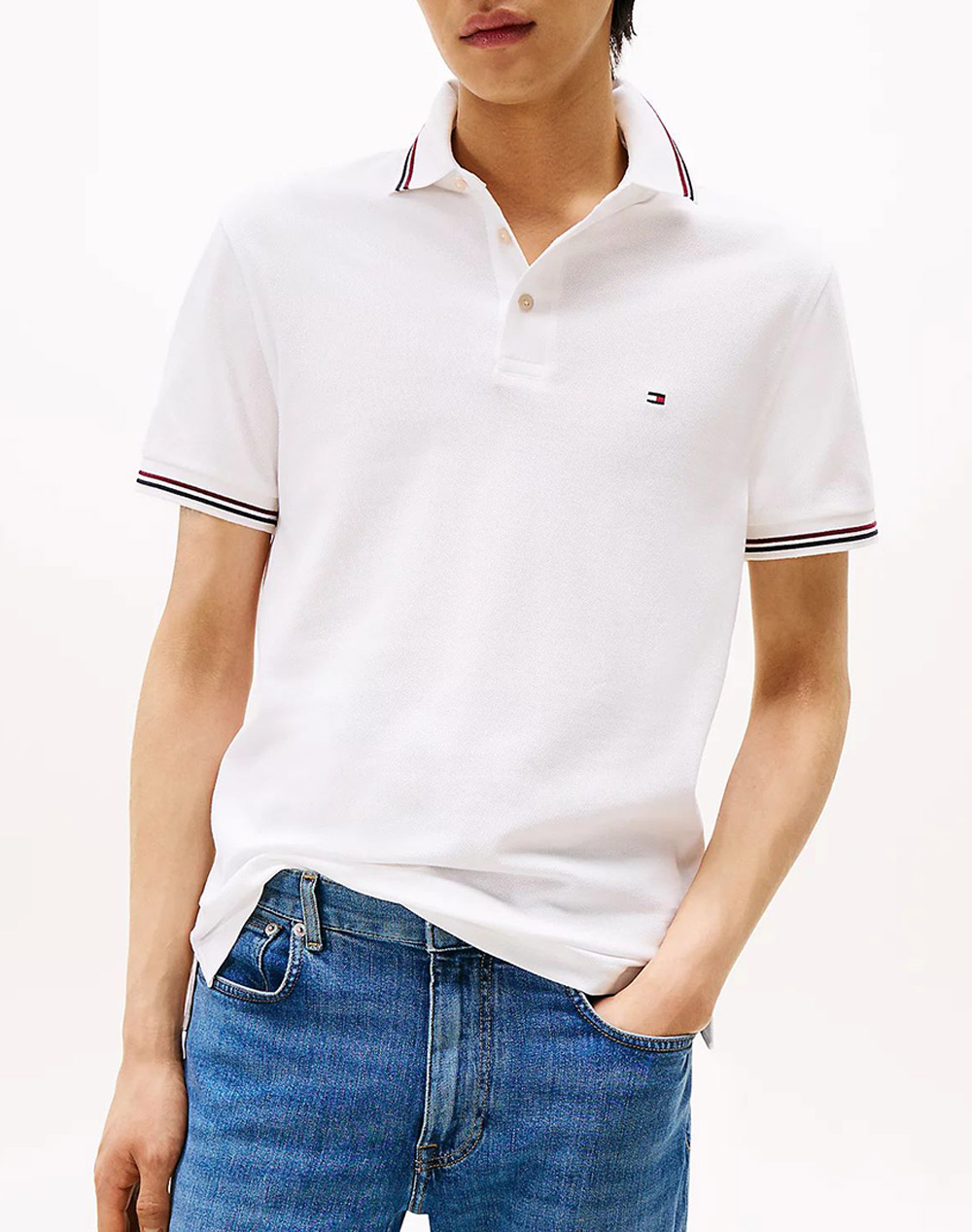 TOMMY HILFIGER TIPPED SLIM FIT POLO