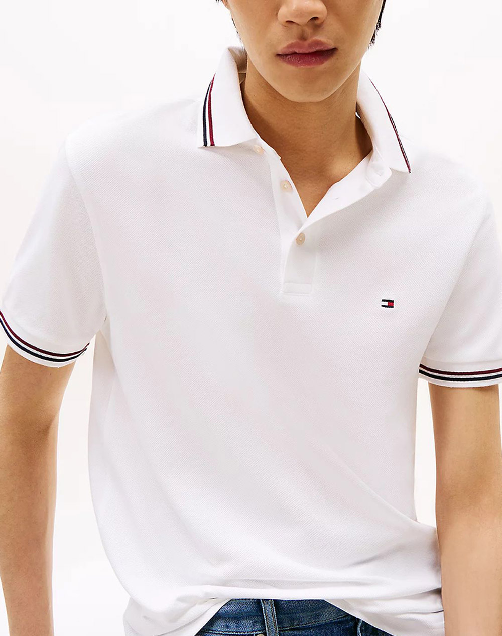 TOMMY HILFIGER TIPPED SLIM FIT POLO