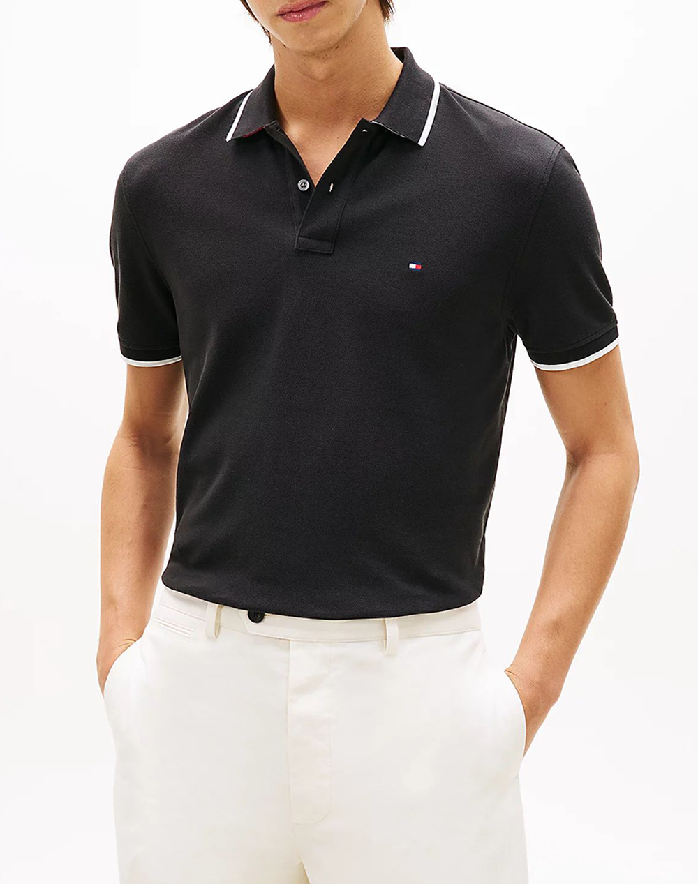 TOMMY HILFIGER PIQUE UNDERCOLLAR REG POLO