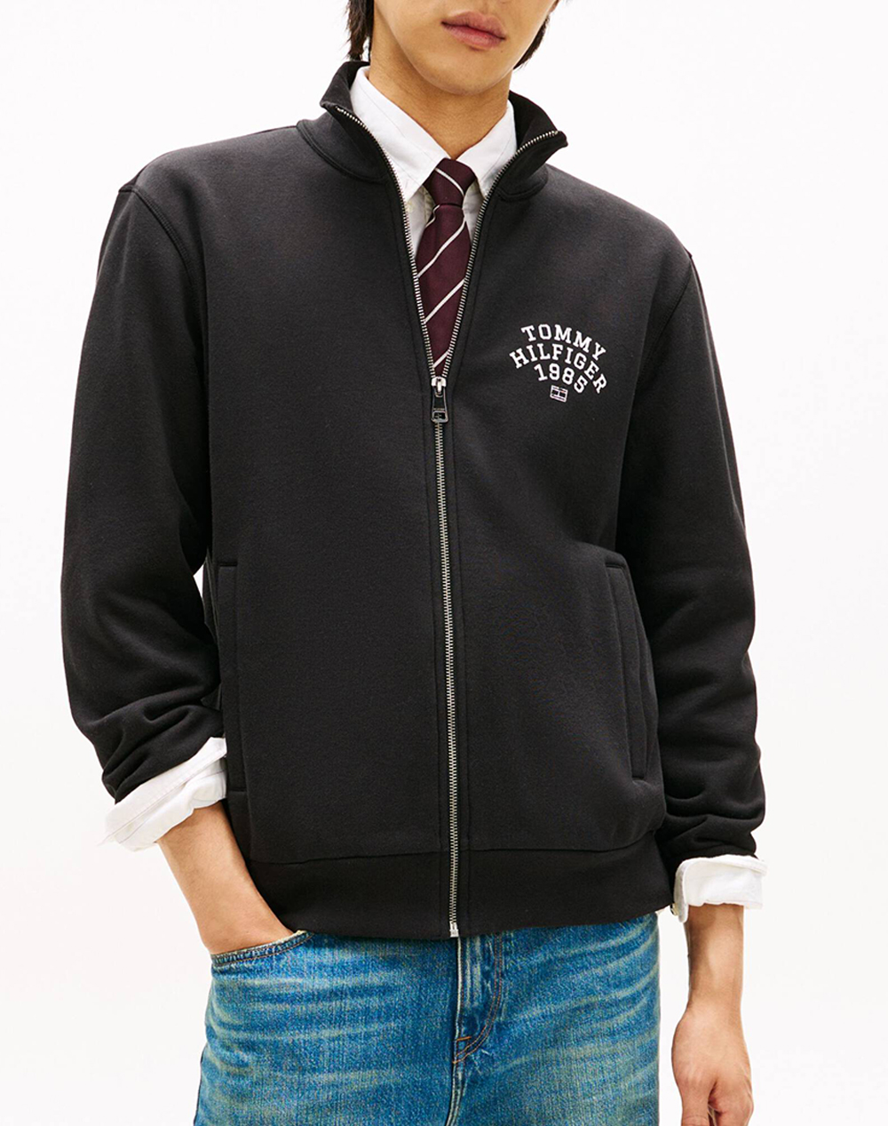 TOMMY HILFIGER HILFIGER ARCH STAND COLLAR ZIP