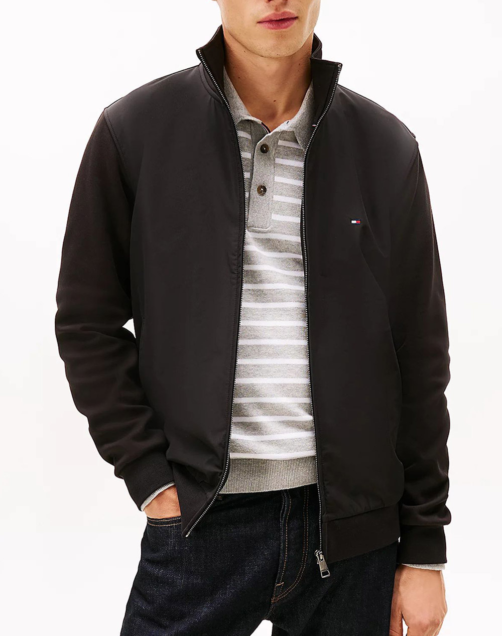 TOMMY HILFIGER ESSENTIAL INTECHNO MIX ZIP THRU