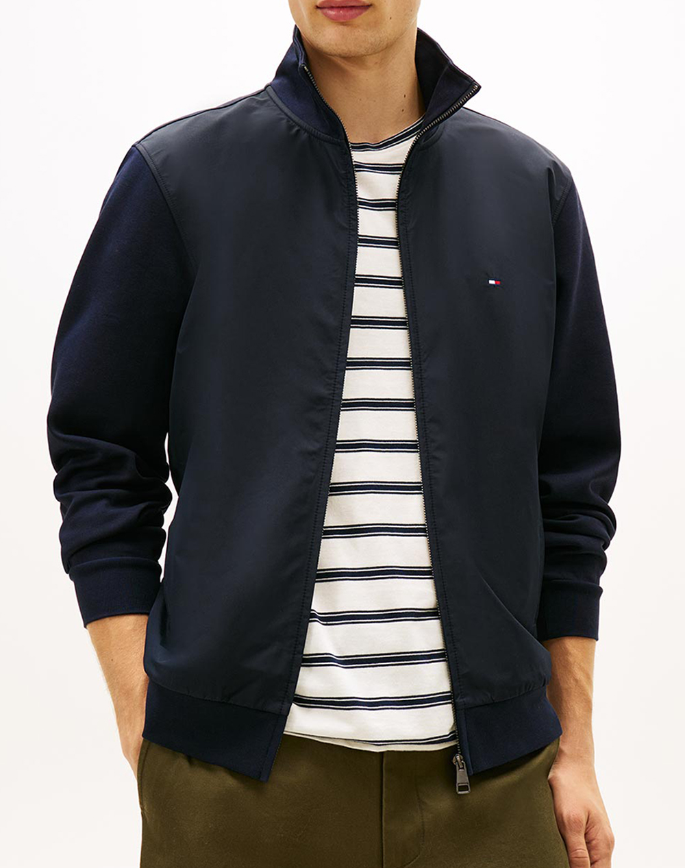 TOMMY HILFIGER ESSENTIAL INTECHNO MIX ZIP THRU