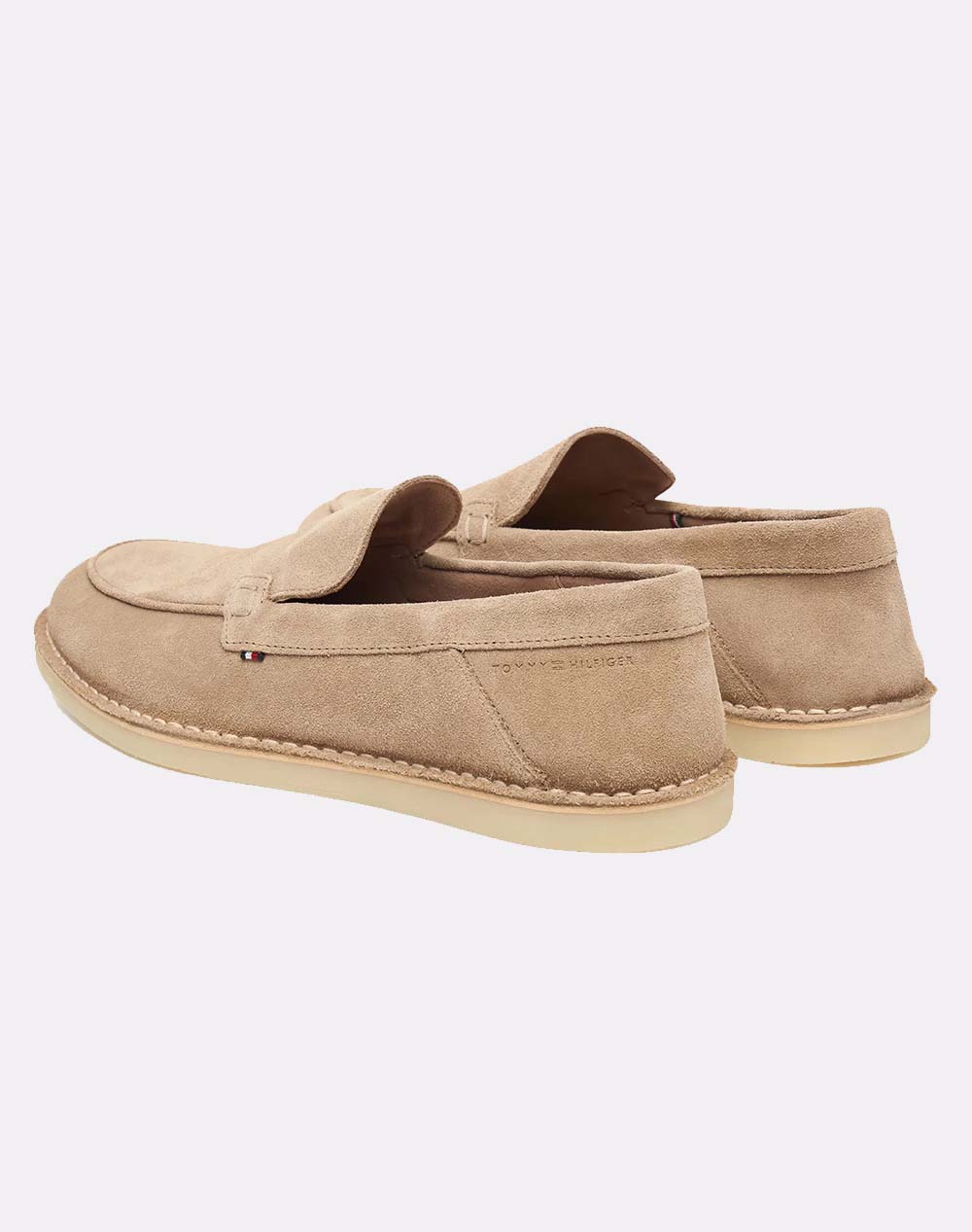 TOMMY HILFIGER HILFIGER STITCHDOWN SUEDE LOAFER
