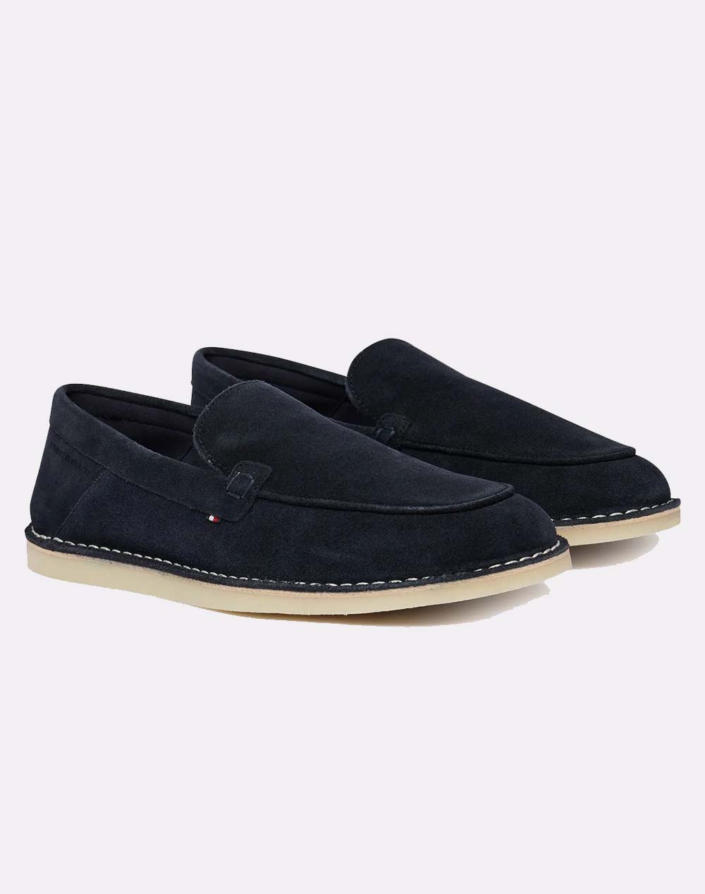TOMMY HILFIGER HILFIGER STITCHDOWN SUEDE LOAFER