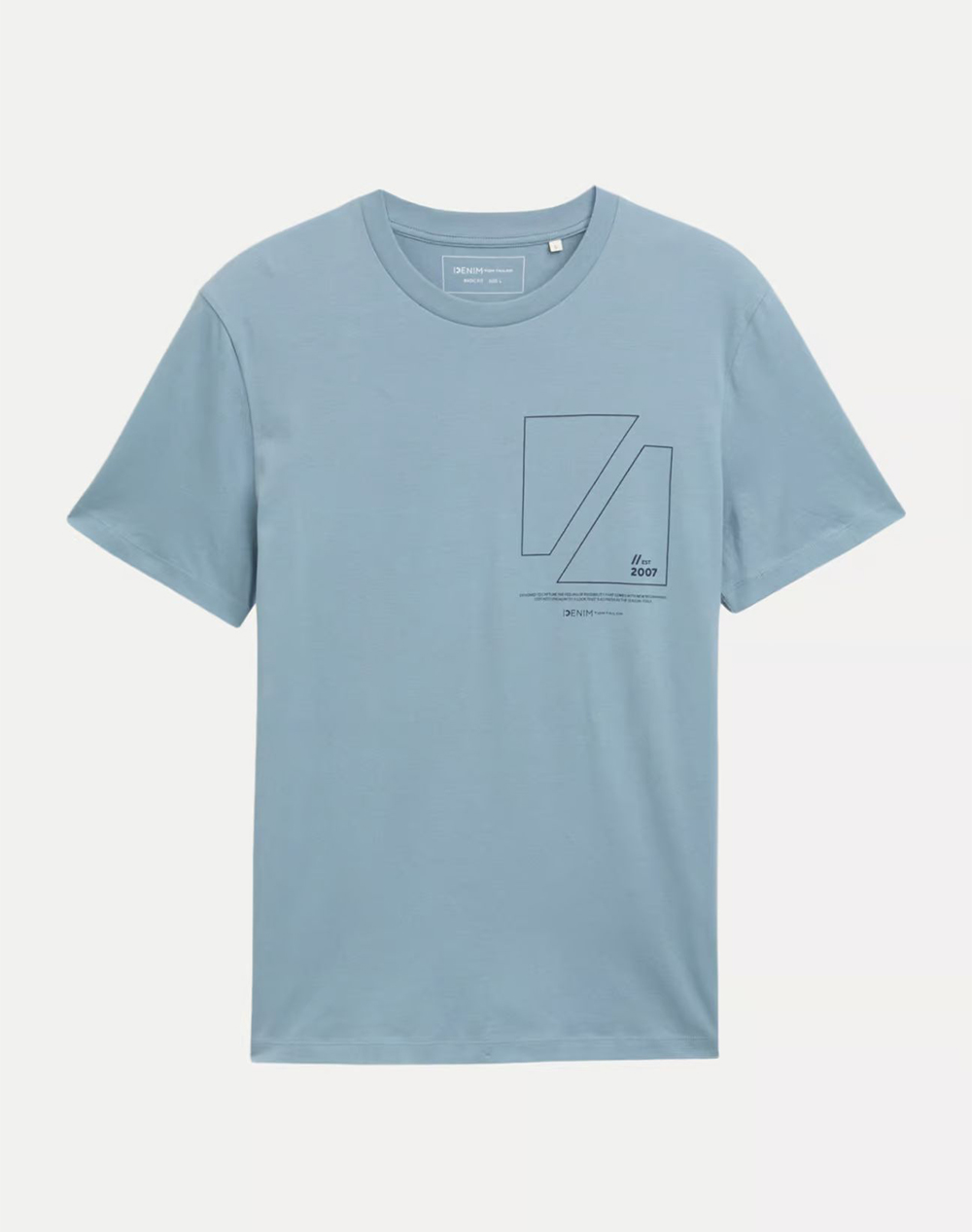 Tom tailor printed t-shirt men''s blouse male t-shirt синьо