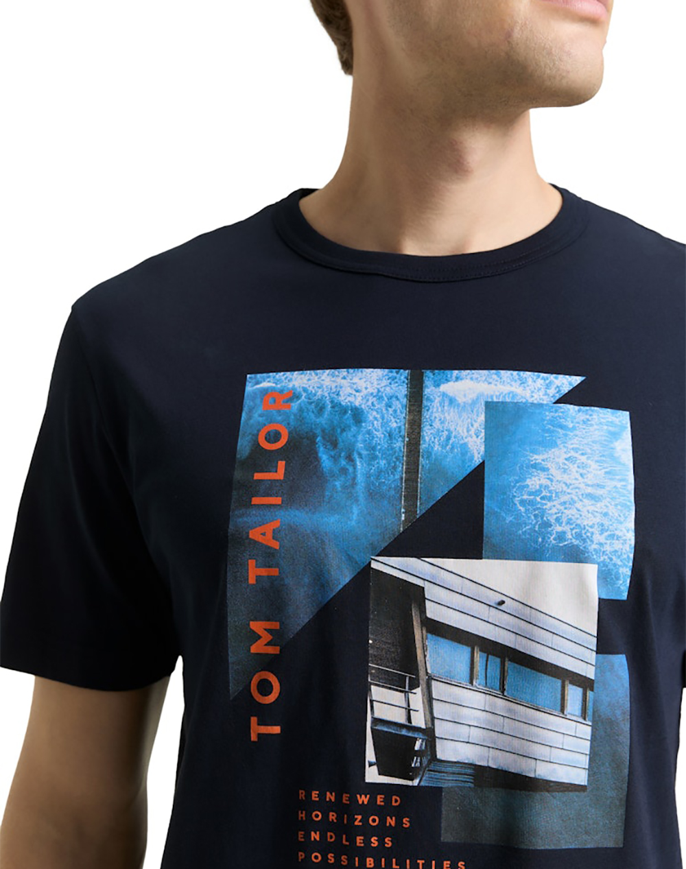 TOM TAILOR T-SHIRT WITH PHOT МЪЖКА ТЕНИСКА