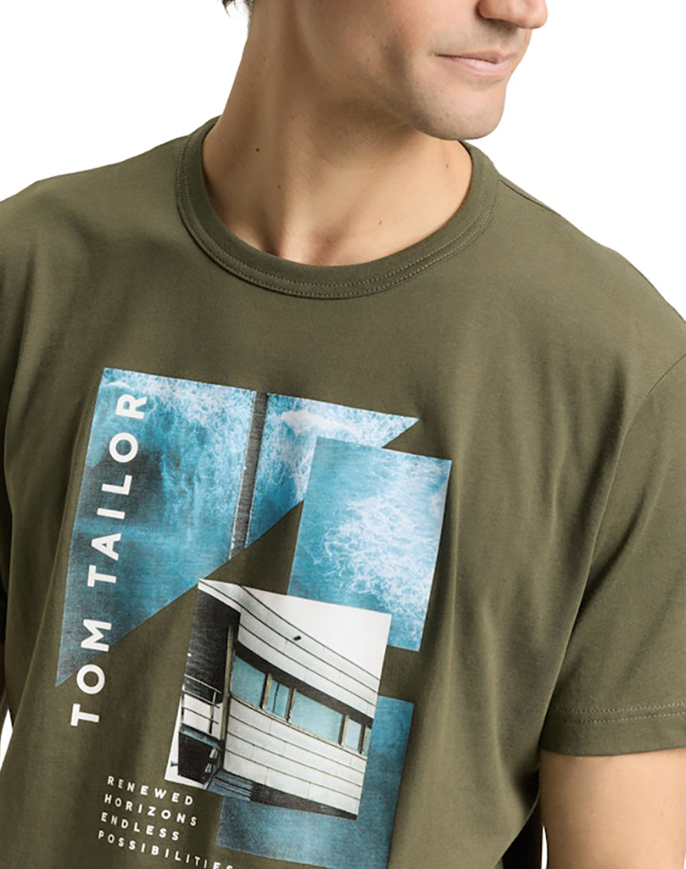 TOM TAILOR T-SHIRT WITH PHOT МЪЖКА ТЕНИСКА