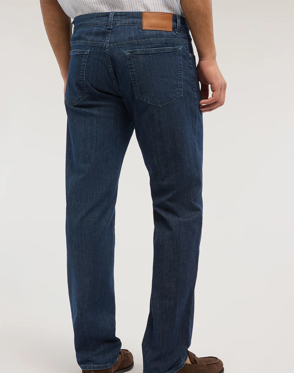 TRUSSARDI 5 POCKET 380 ICON - BLUE STONE WASH LIGHT DENIM