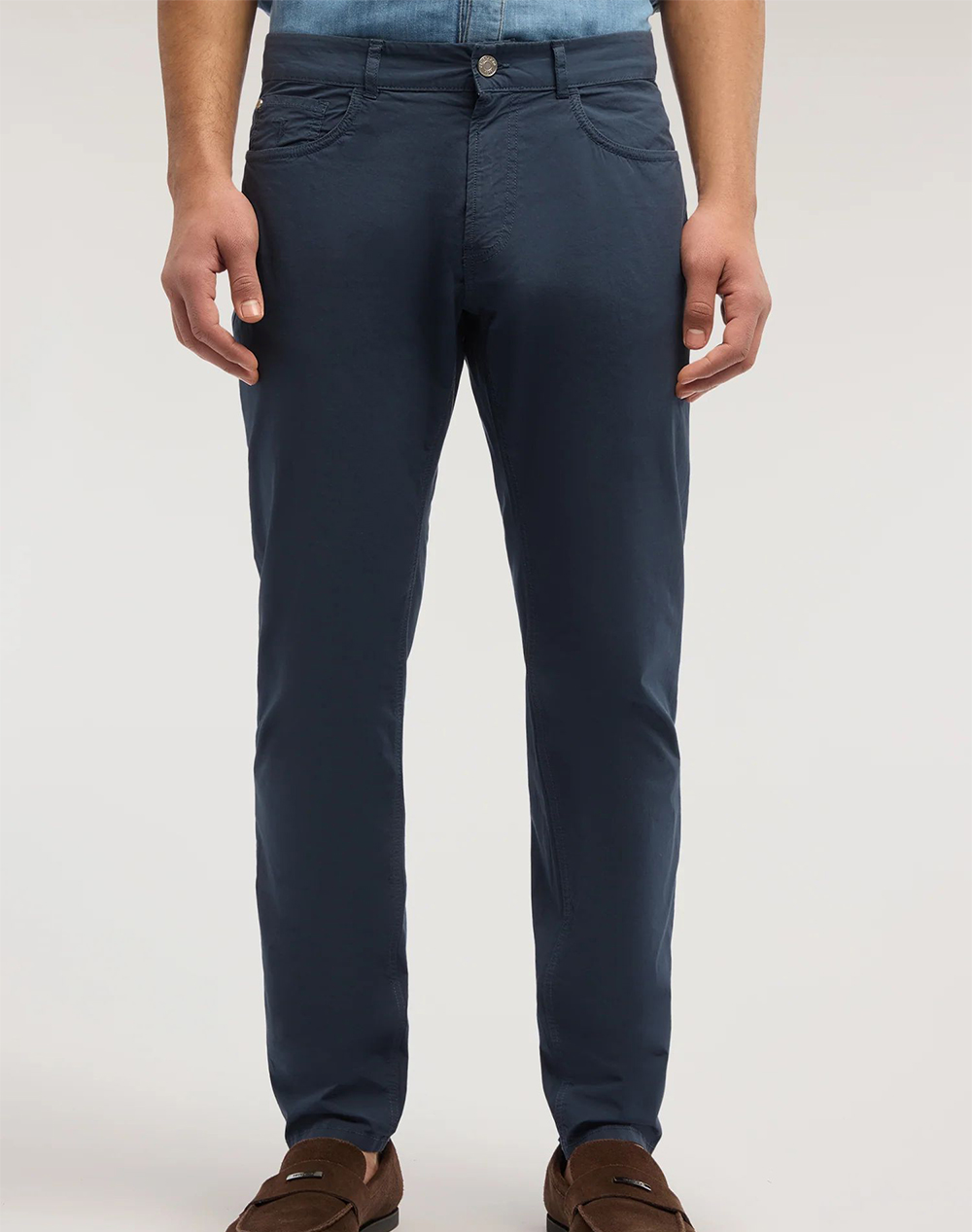 TRUSSARDI 5 POCKET 370 CLOSE - LIGHT POPLIN