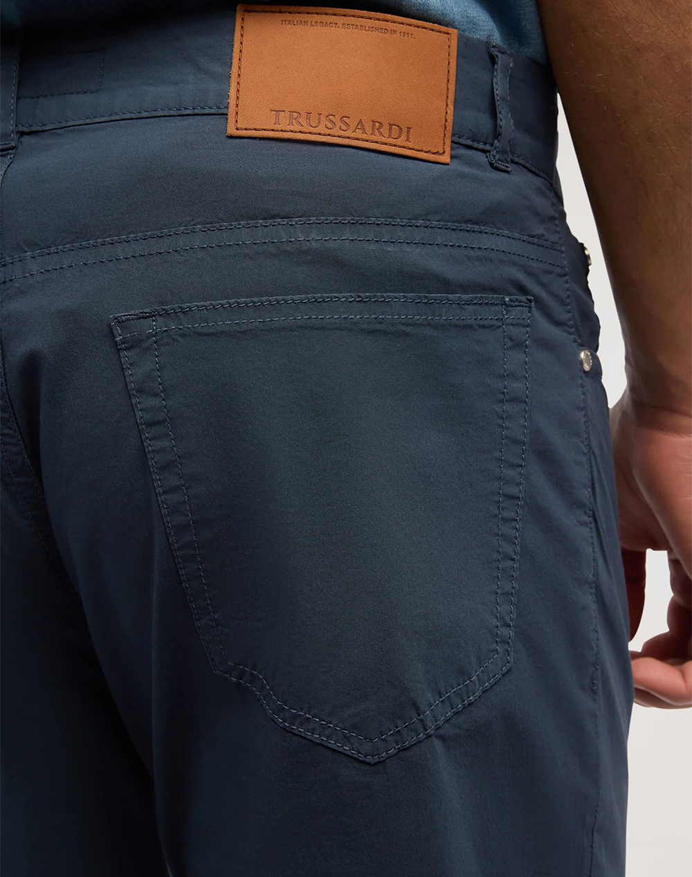 TRUSSARDI 5 POCKET 370 CLOSE - LIGHT POPLIN