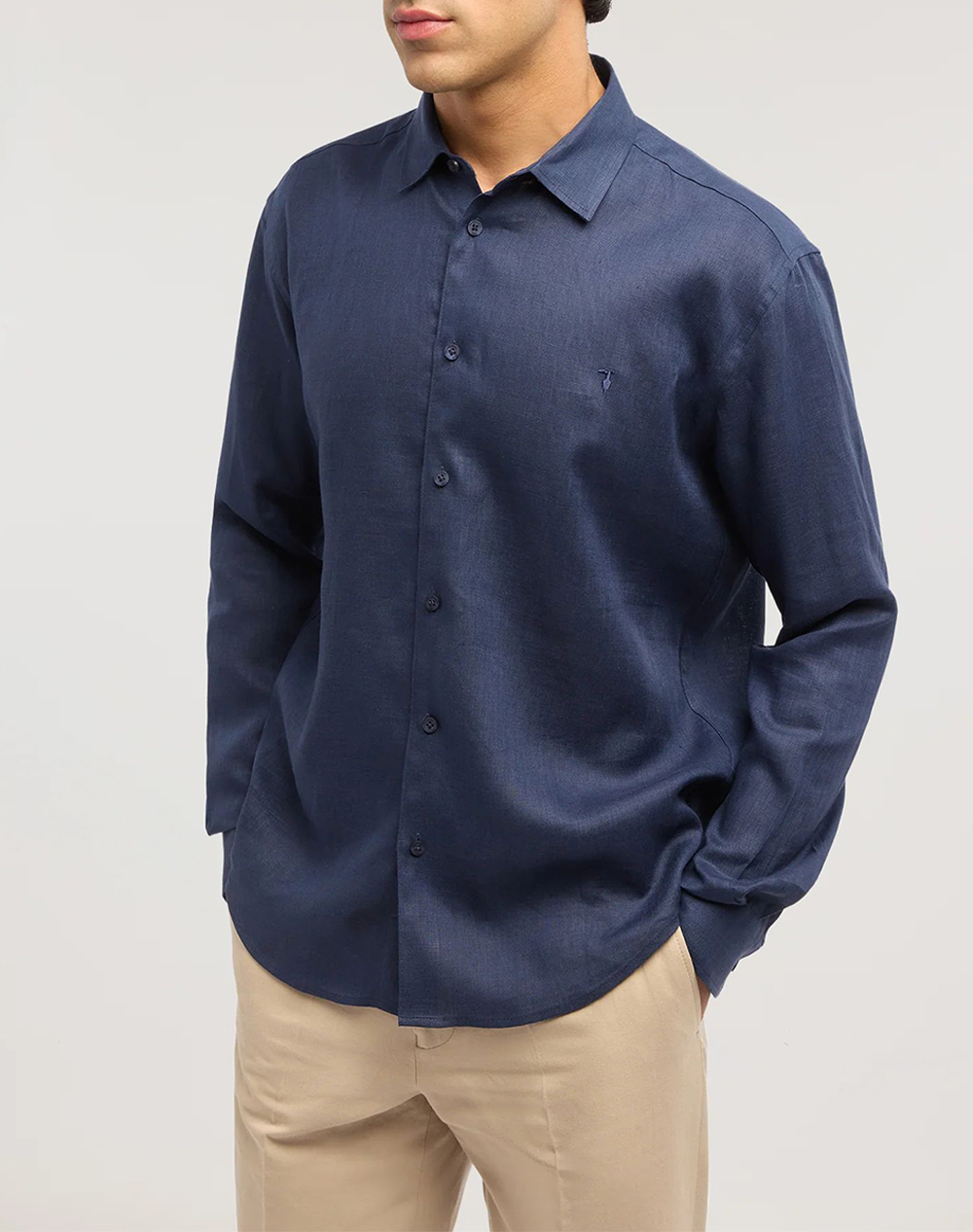 TRUSSARDI REGULAR FIT SHIRT - LINEN