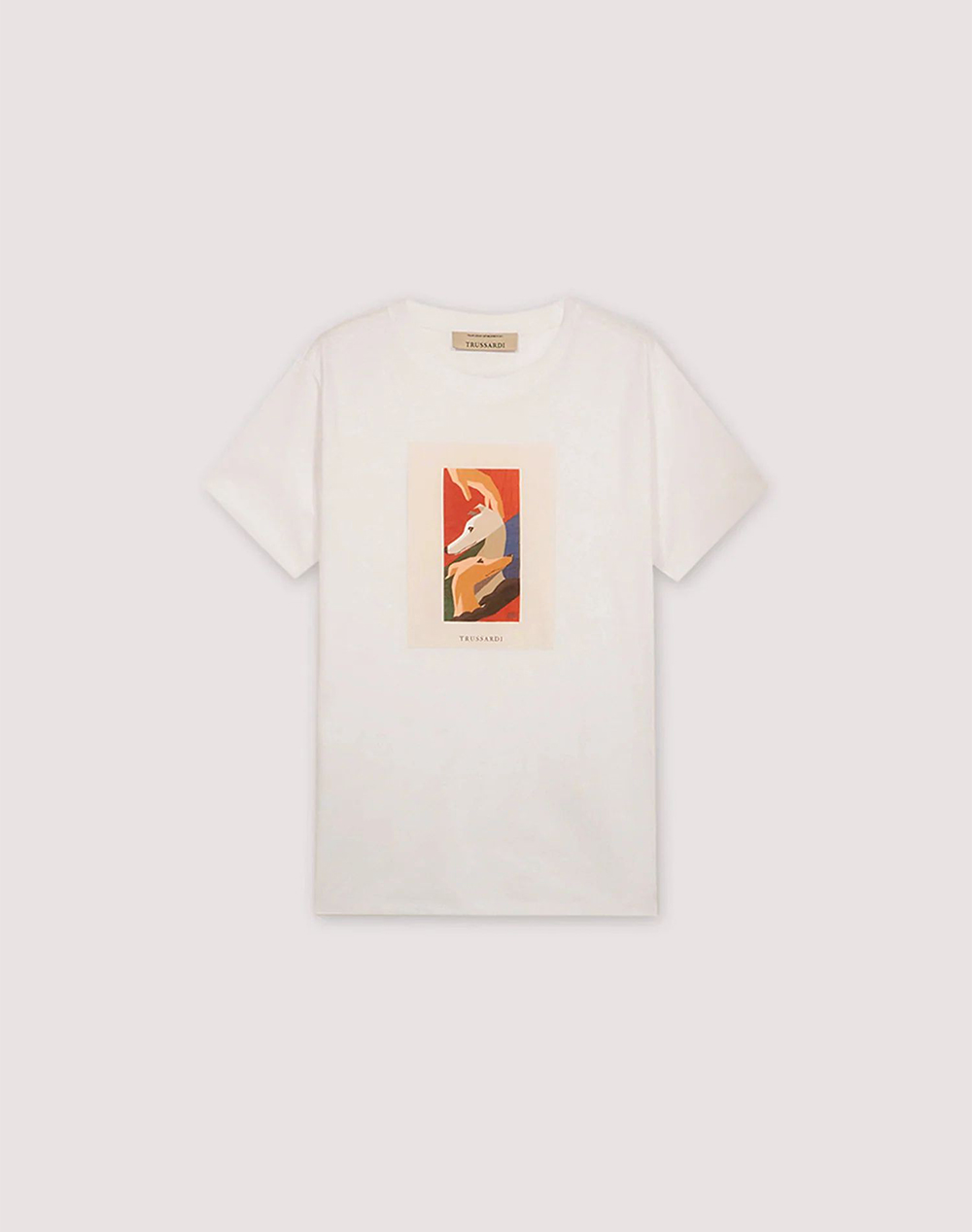TRUSSARDI T-SHIRT REGULAR FIT WITH VINTAGE PRINT