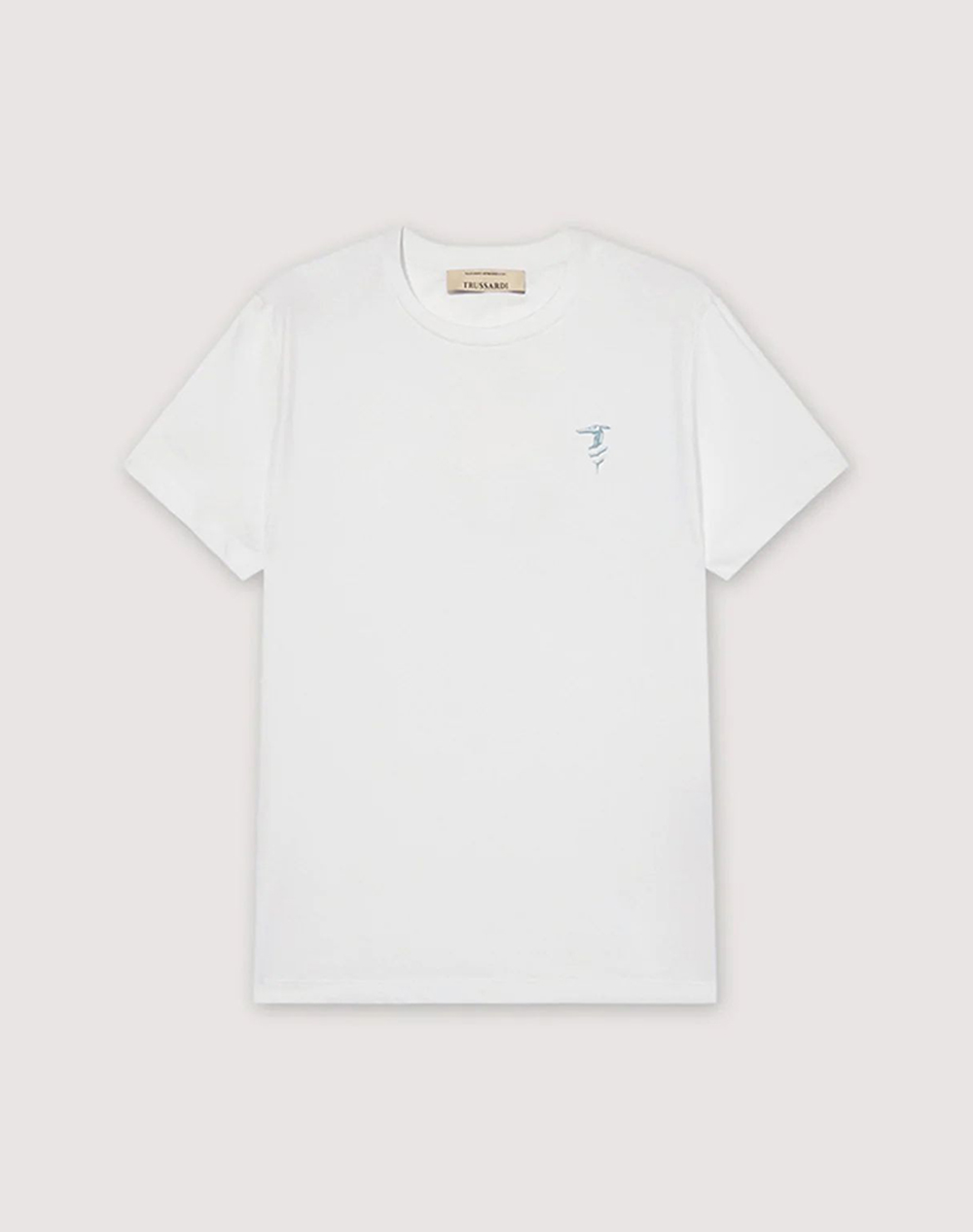 TRUSSARDI REGULAR FIT CHROMED GREYHOUND T-SHIRT