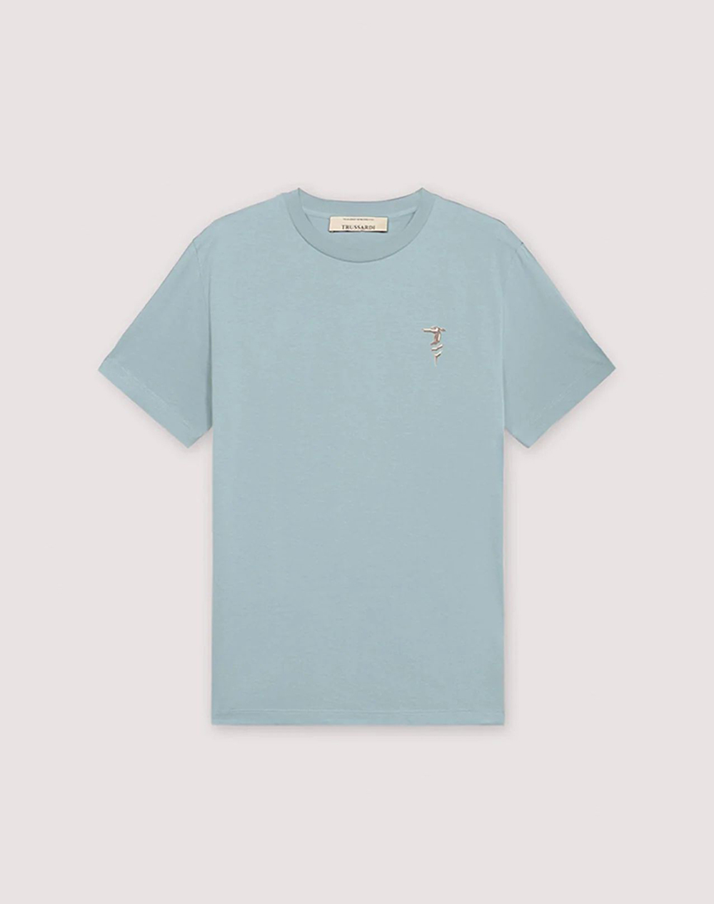 TRUSSARDI REGULAR FIT CHROMED GREYHOUND T-SHIRT