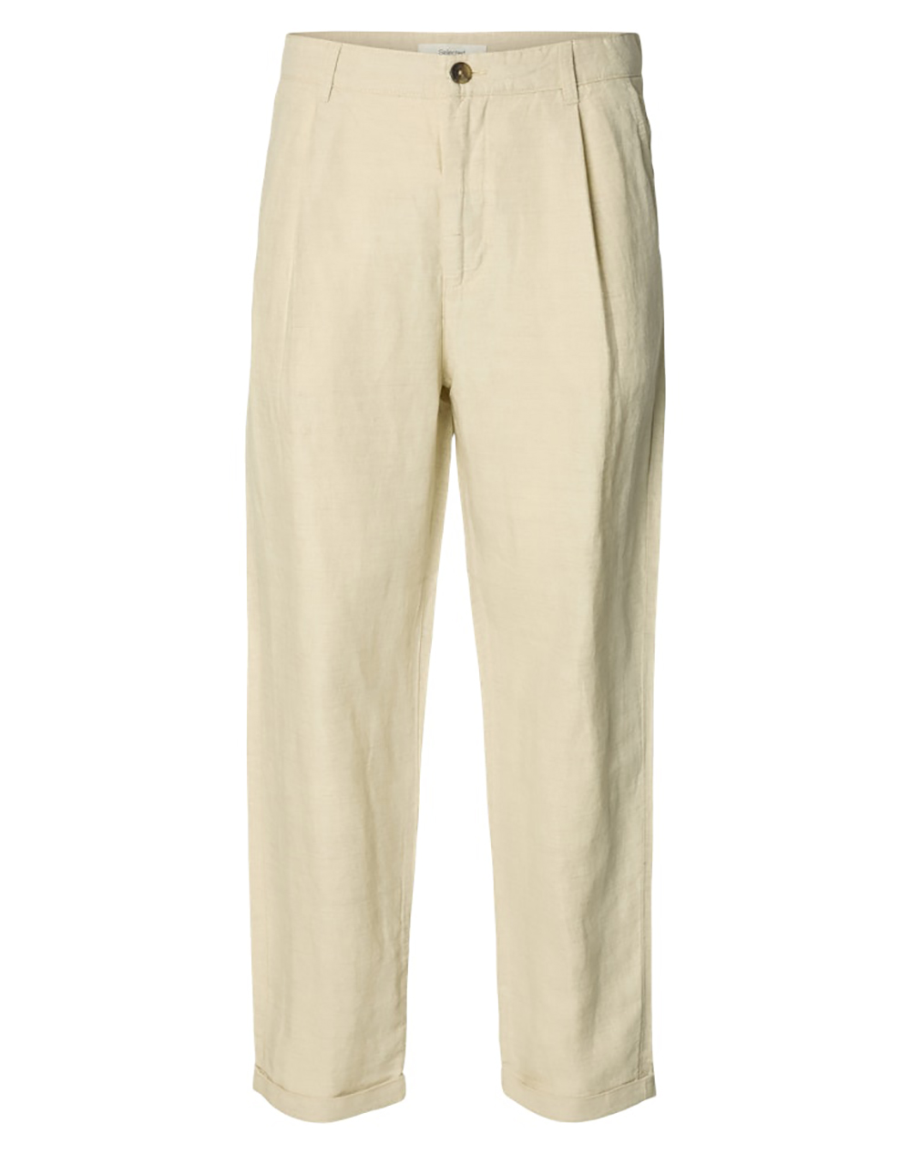 SELECTED SLH180-RELAXED CROP RON LINEN BLEND PANT