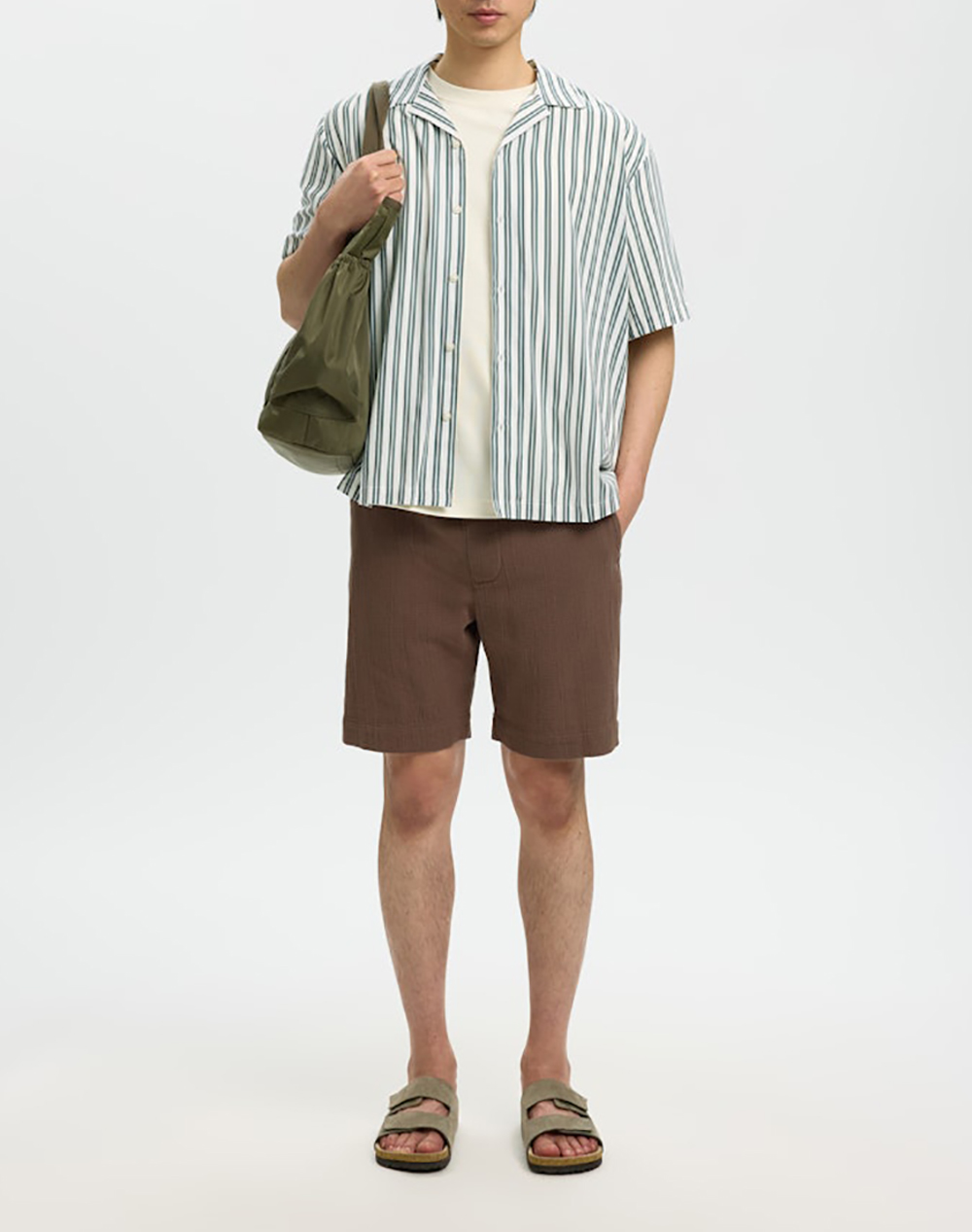 SELECTED SLMCASPER-AIR RLX MIX SS SHIRT