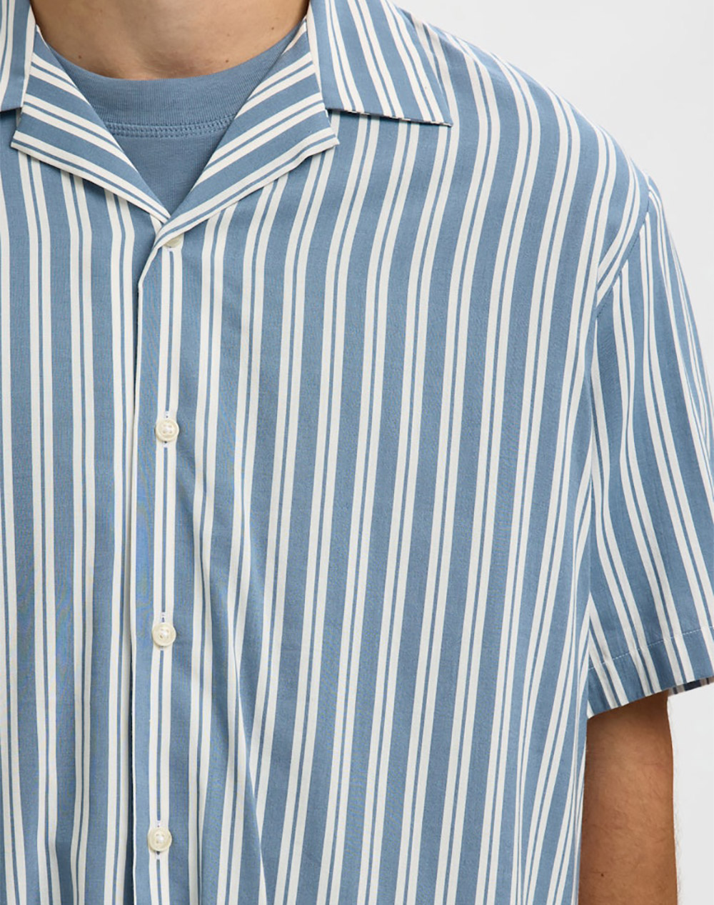 SELECTED SLMCASPER-AIR RLX MIX SS SHIRT