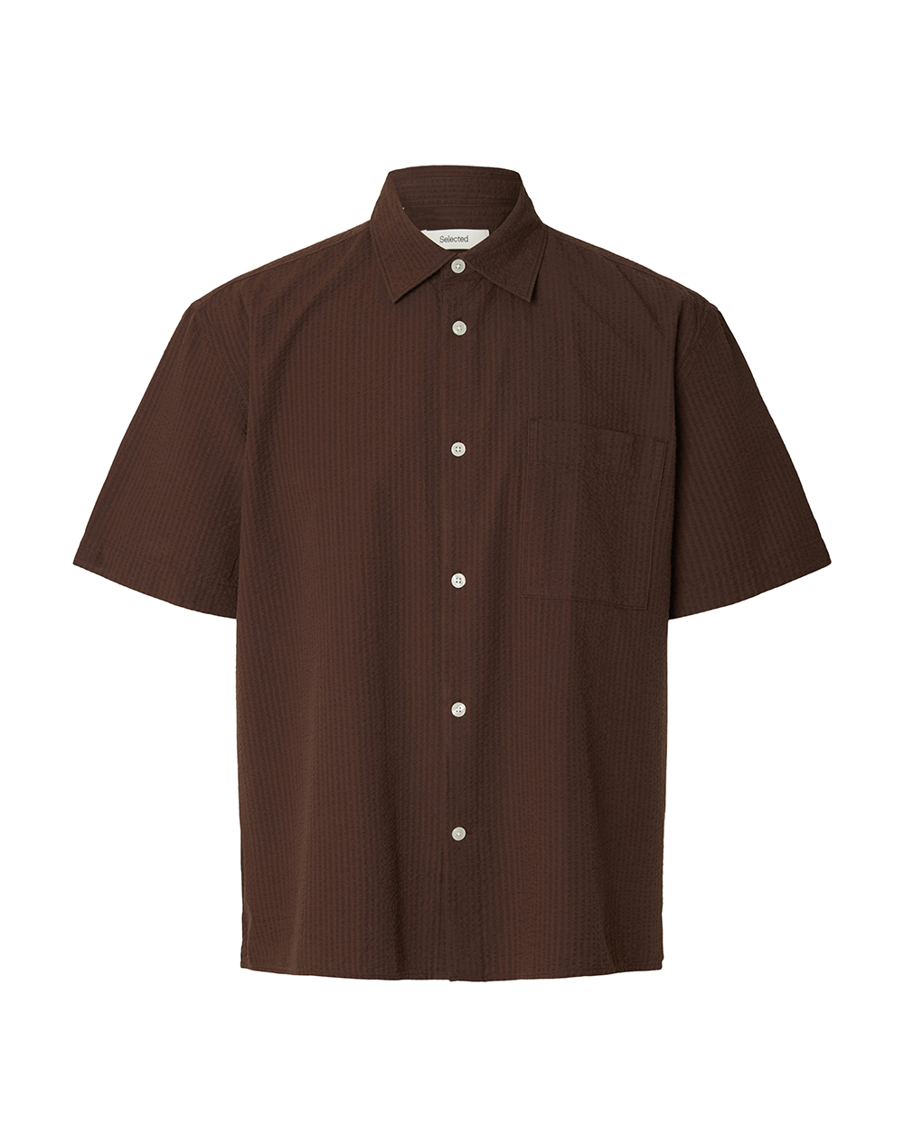 SELECTED SLHRLXSTUART SEERSUCKER SS SHIRT