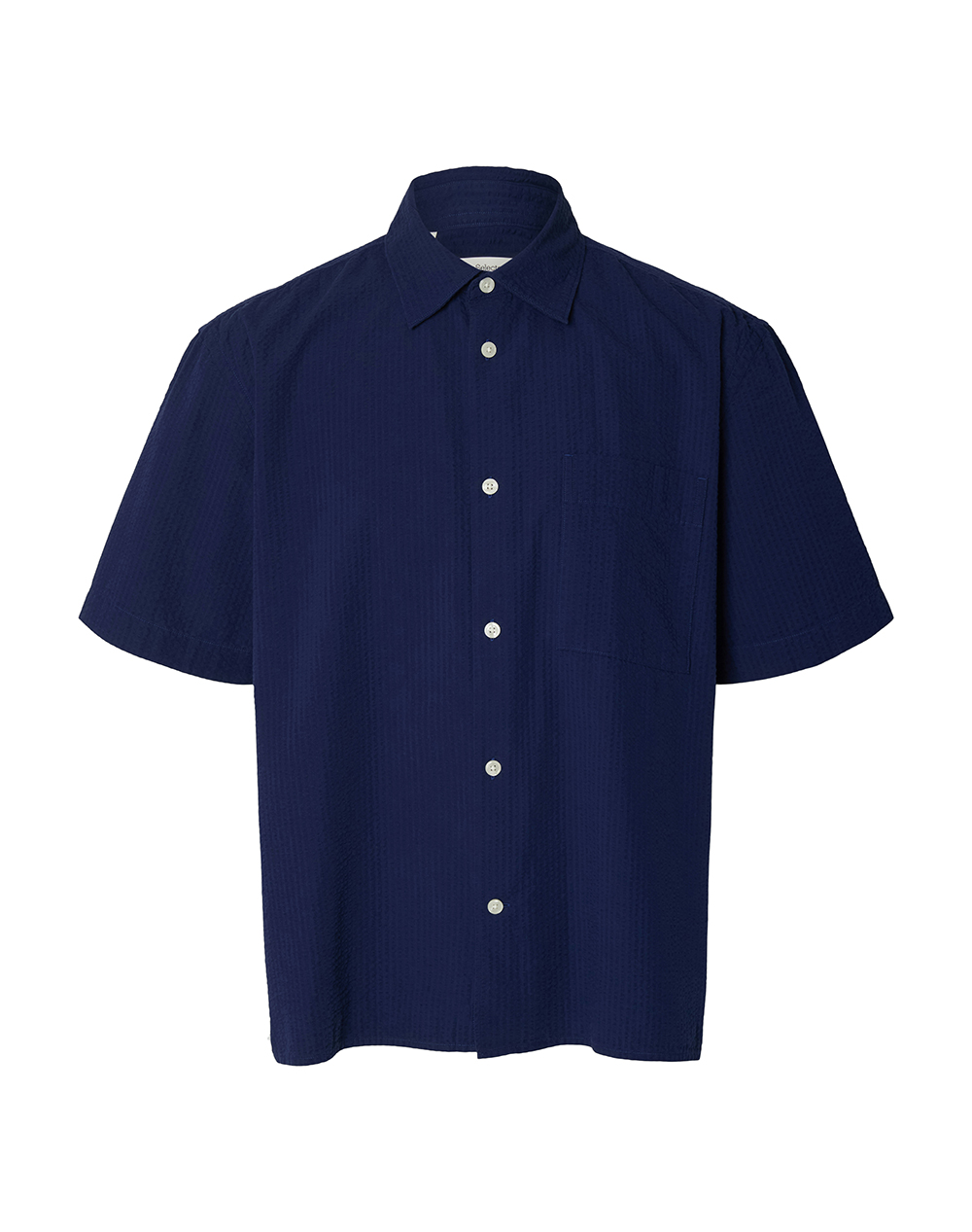 SELECTED SLHRLXSTUART SEERSUCKER SS SHIRT
