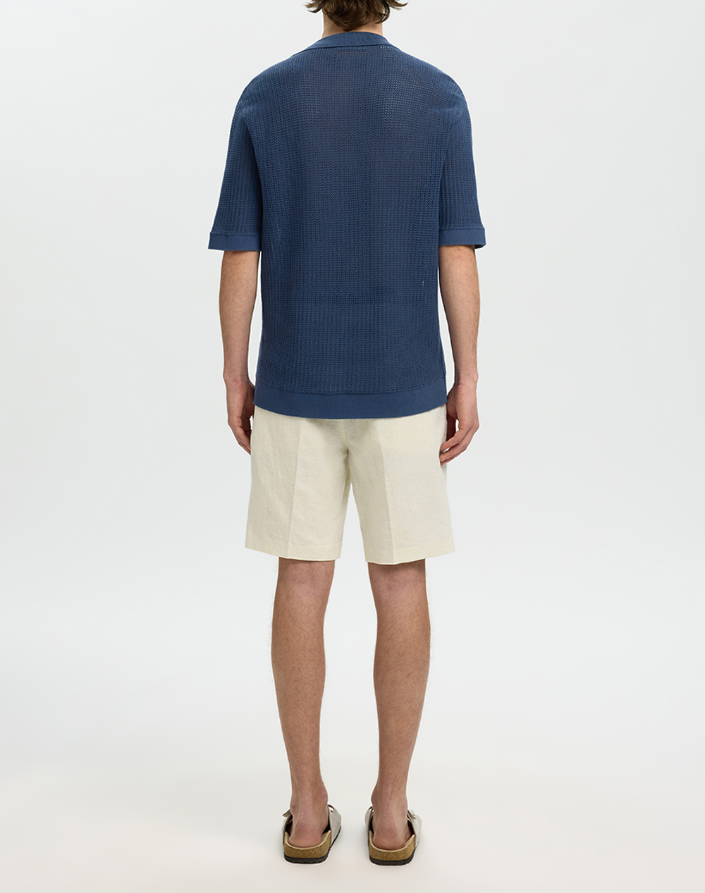 SEL SLHSHANE SS OPEN STRUC POLO CARDIGAN