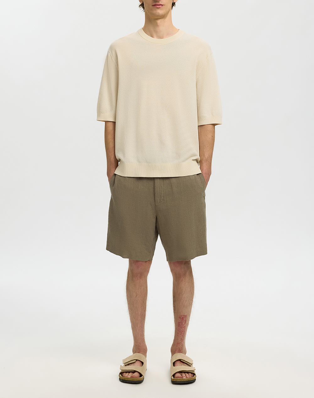 SELECTED SLHTORINO SS RELAXED STRUCTURE CREW NECK
