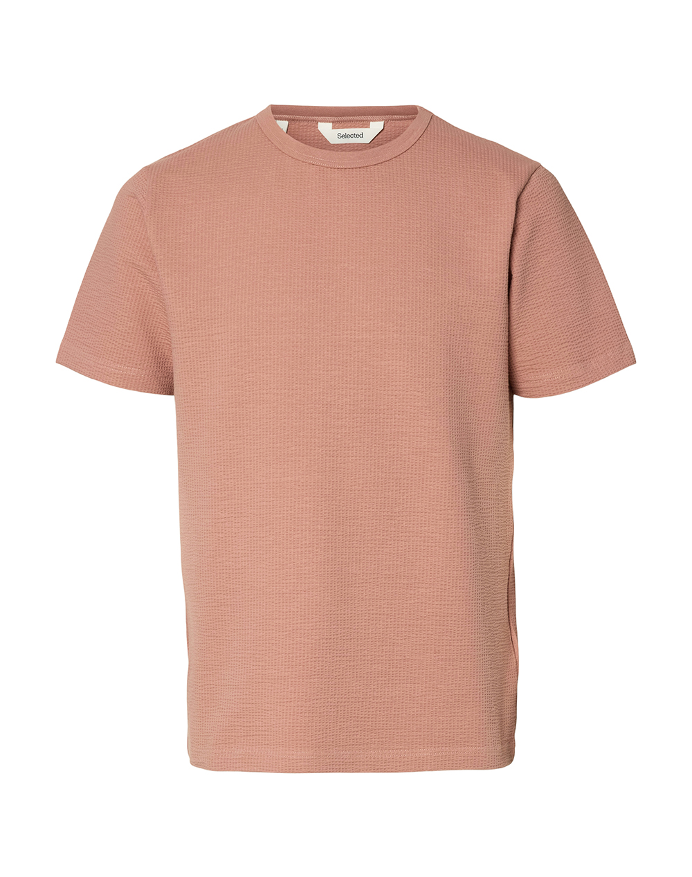 SELECTED SLMSANDER SEERSUCKER SS O-NECK TEE