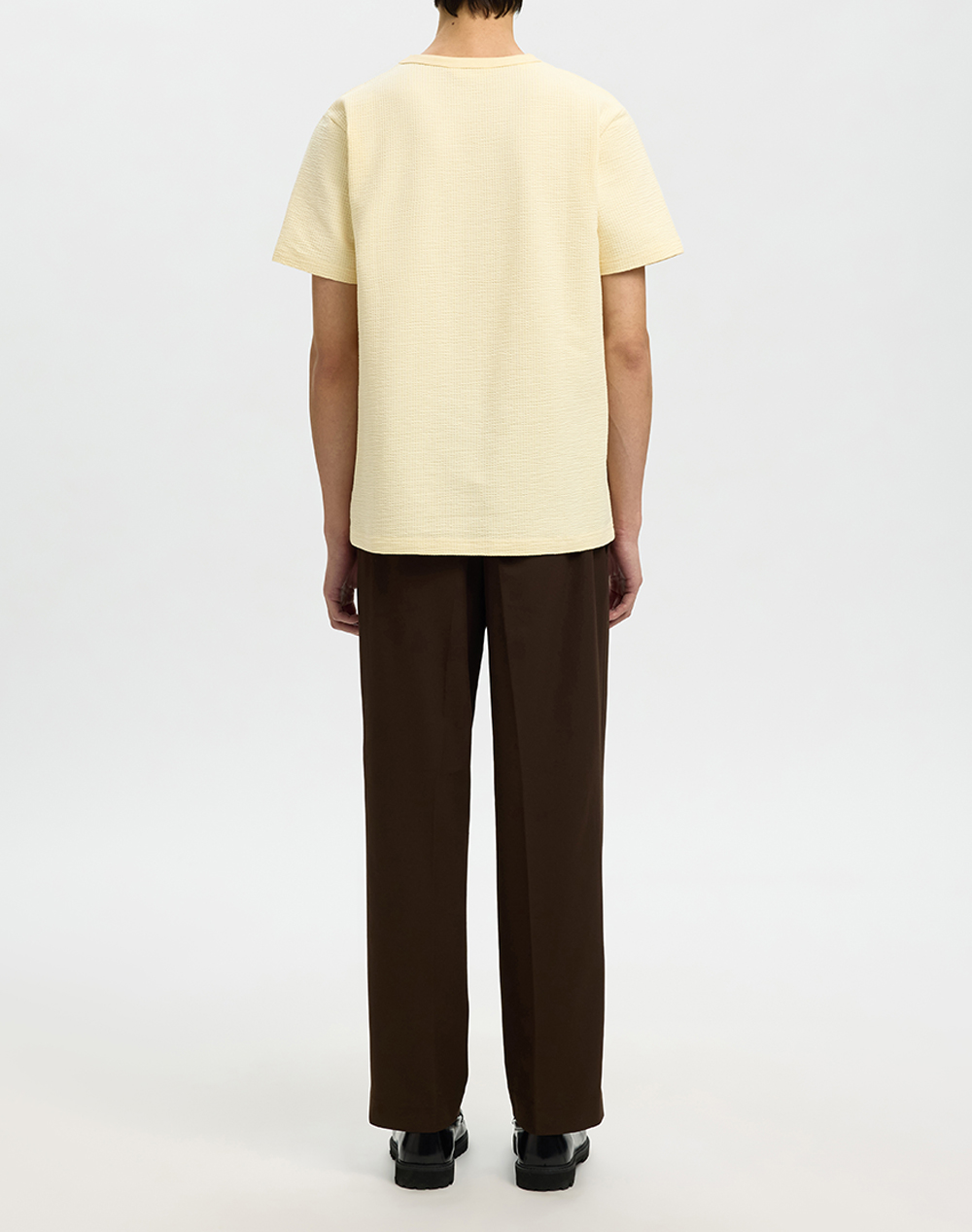 SELECTED SLMSANDER SEERSUCKER SS O-NECK TEE
