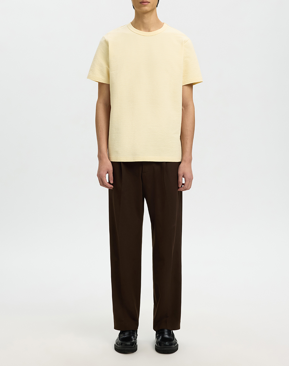 SELECTED SLMSANDER SEERSUCKER SS O-NECK TEE