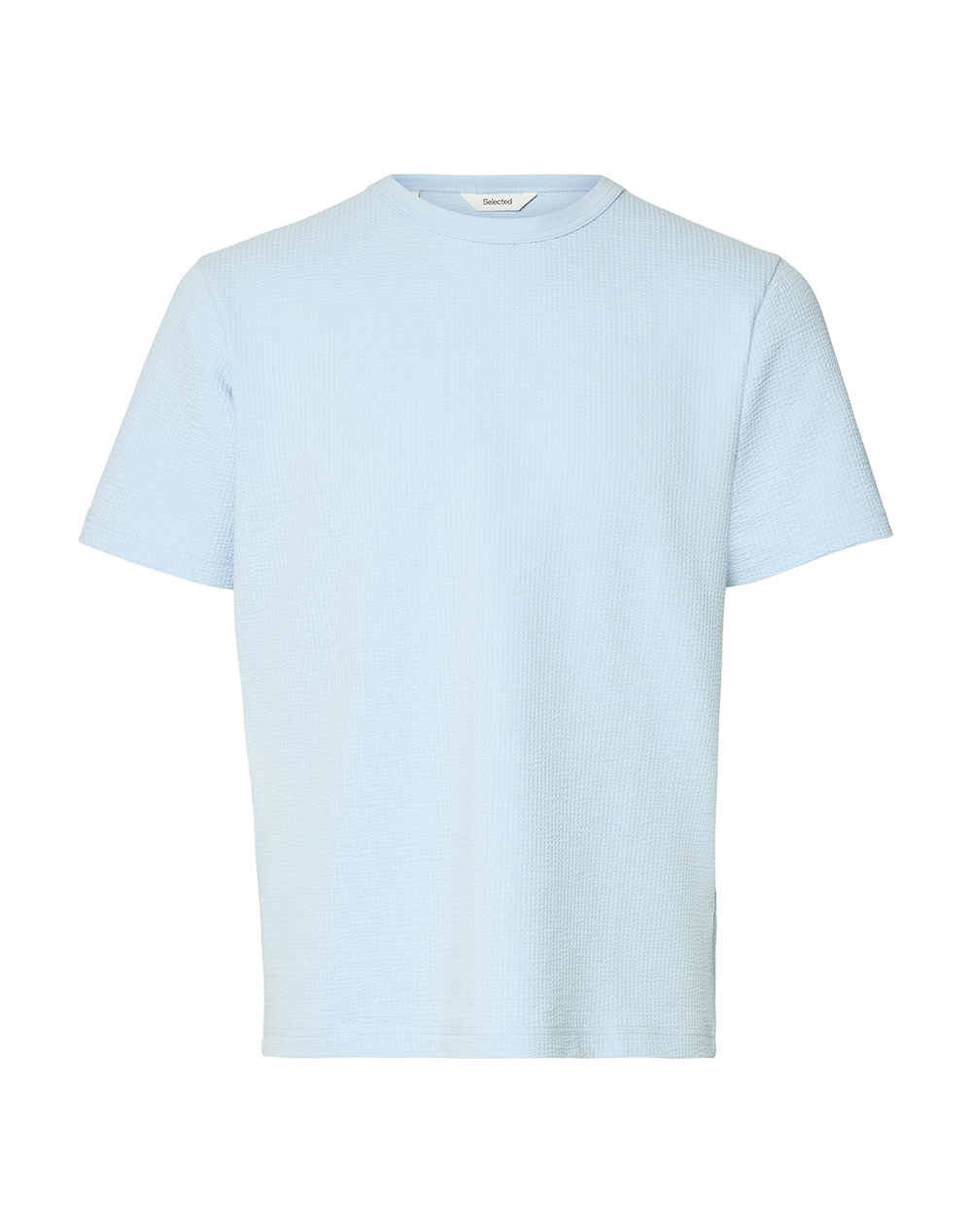 SELECTED SLMSANDER SEERSUCKER SS O-NECK TEE