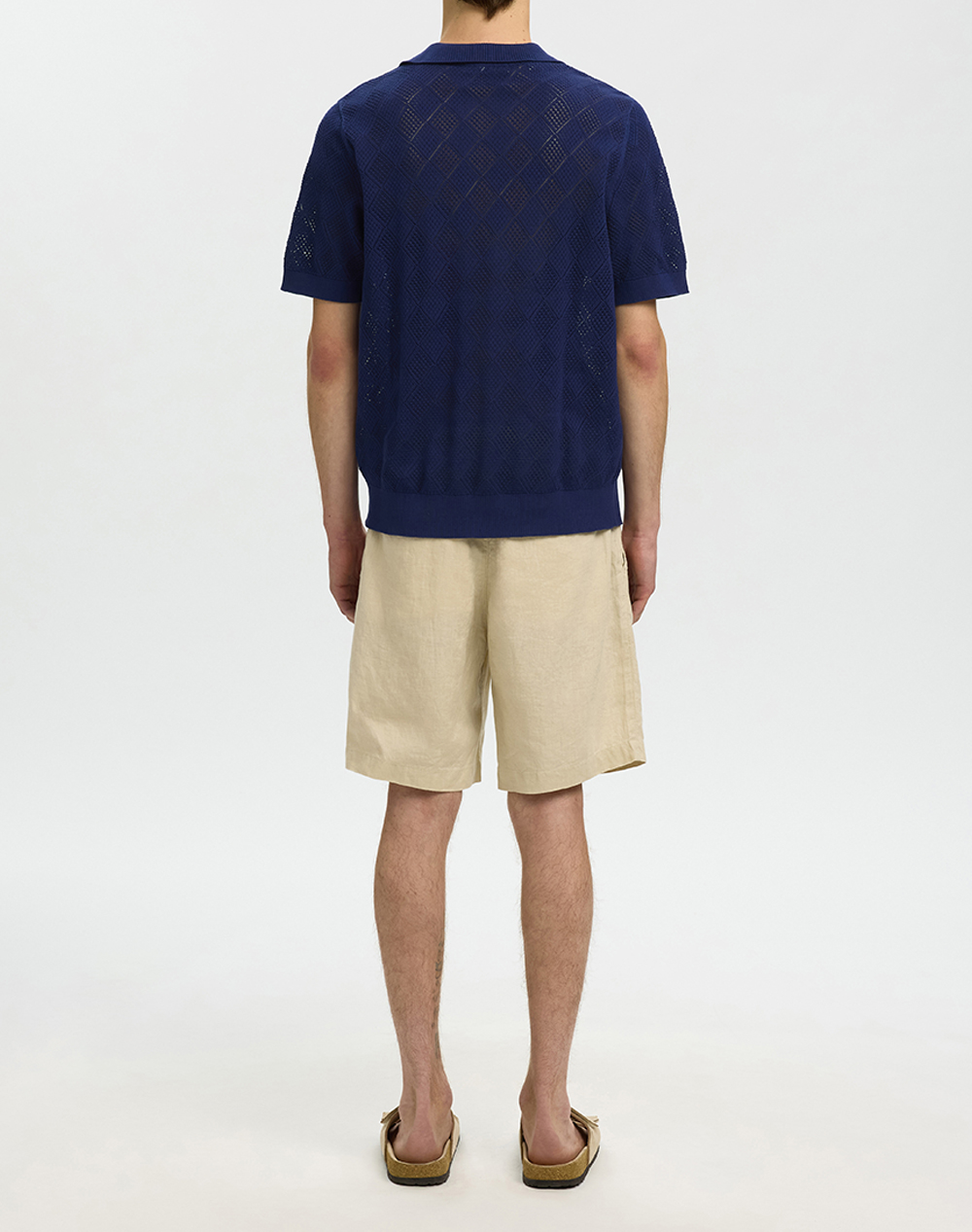 SELECTED SLHARCO SS KNIT STRUCTURE OPEN POLO