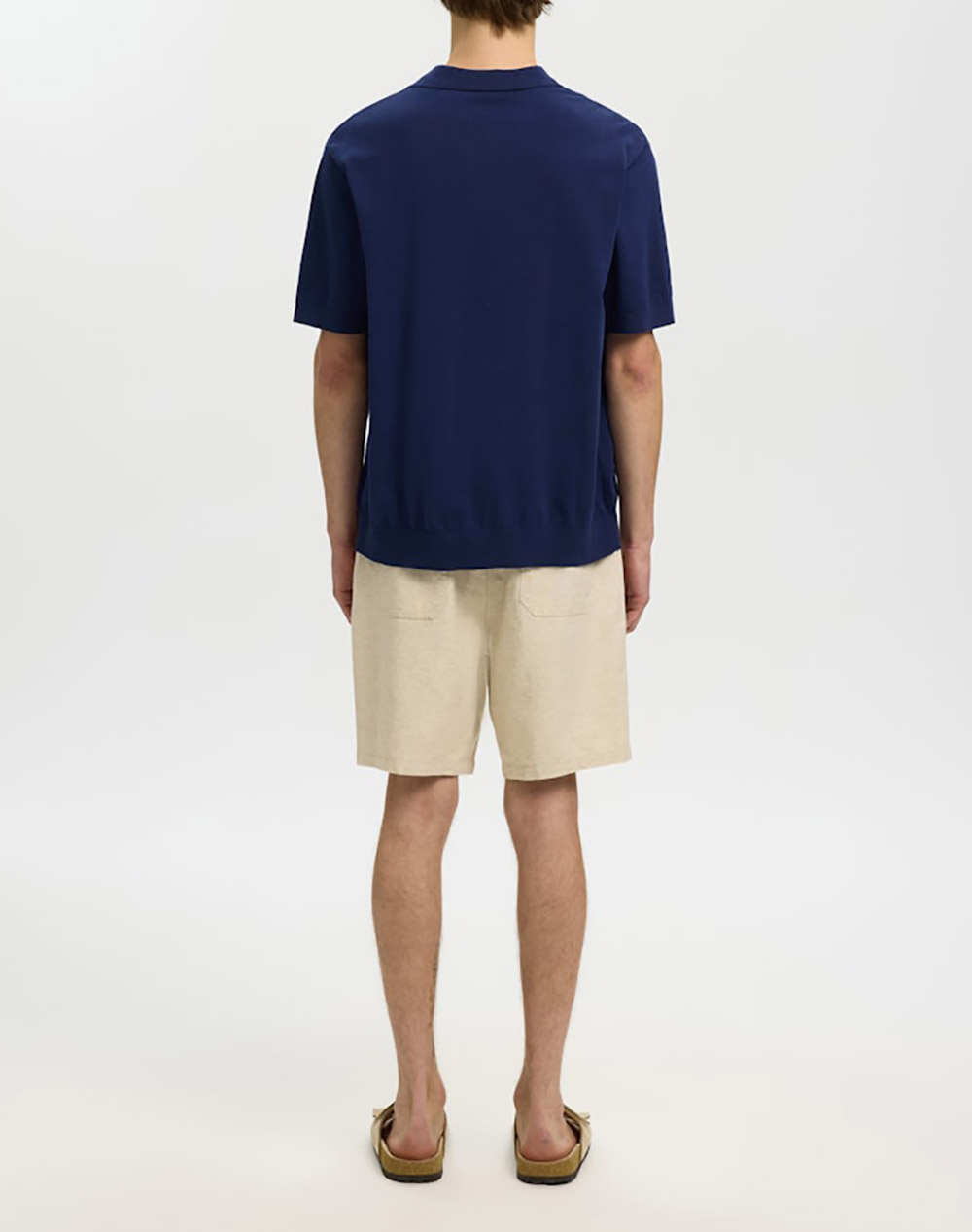 SELECTED SLHTORINO SS KNIT RELAXED OPEN POLO