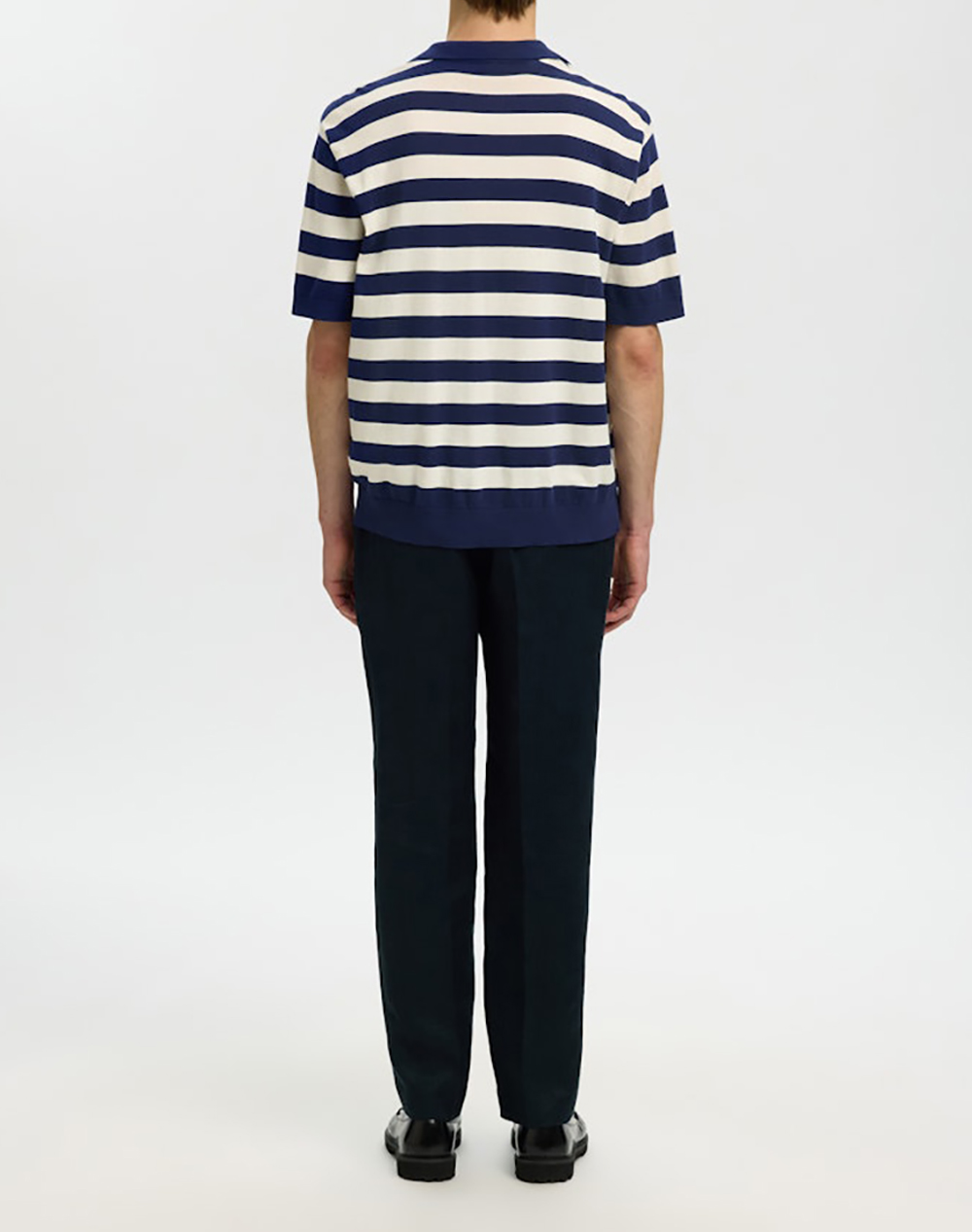 SELECTED SLHTORINO SS KNIT RELAXED OPEN POLO