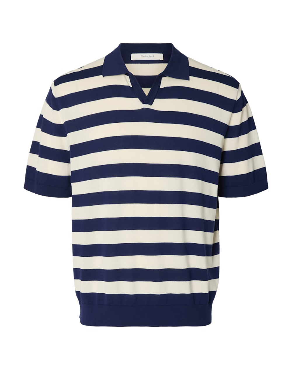 SELECTED SLHTORINO SS KNIT RELAXED OPEN POLO