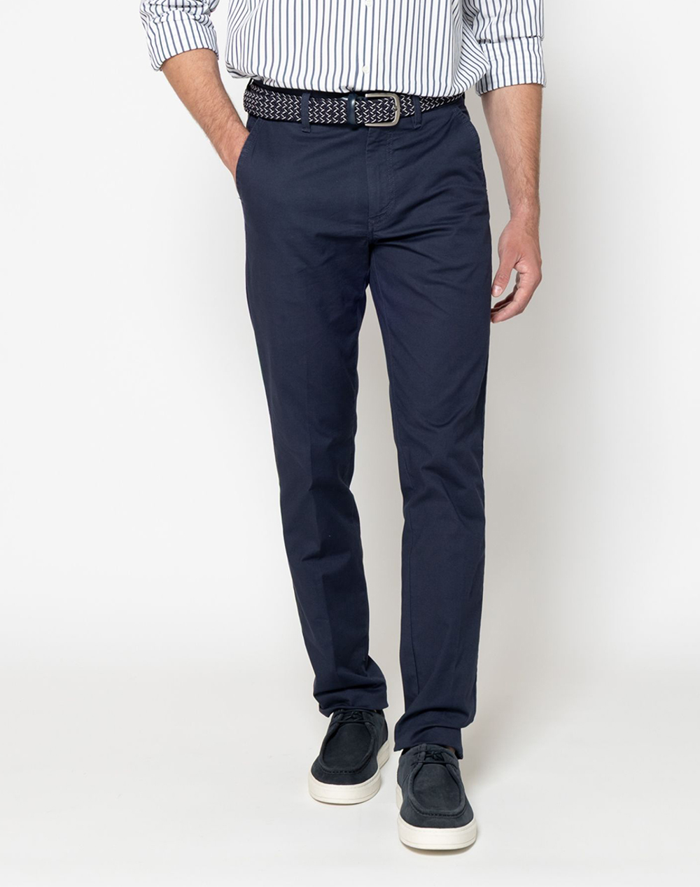 THE BOSTONIANS TROUSERS CHINOS DOBBY REGULAR FIT