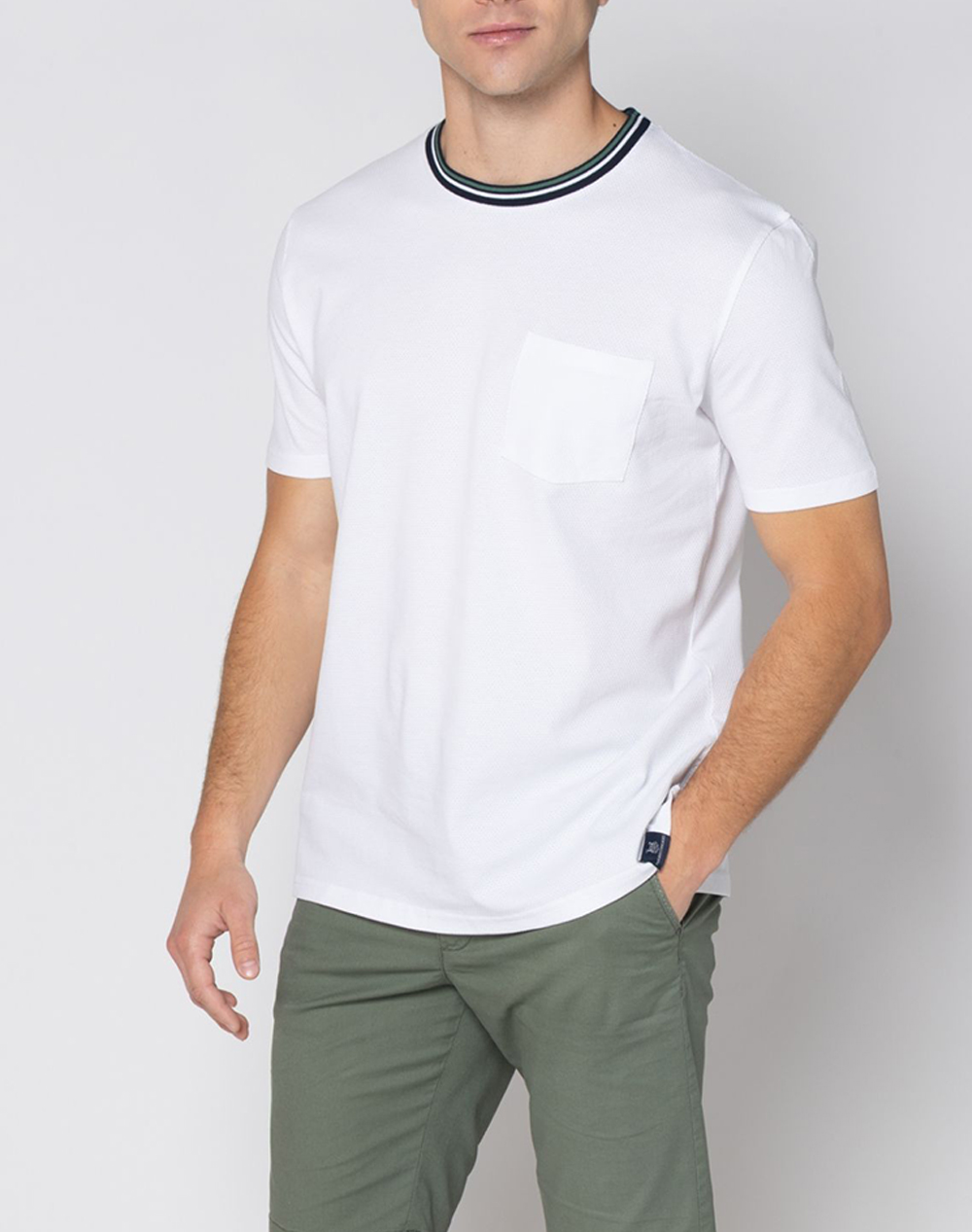 THE BOSTONIANS BLOUSE T-SHIRT PIQUE WAFFLE REGULAR FIT