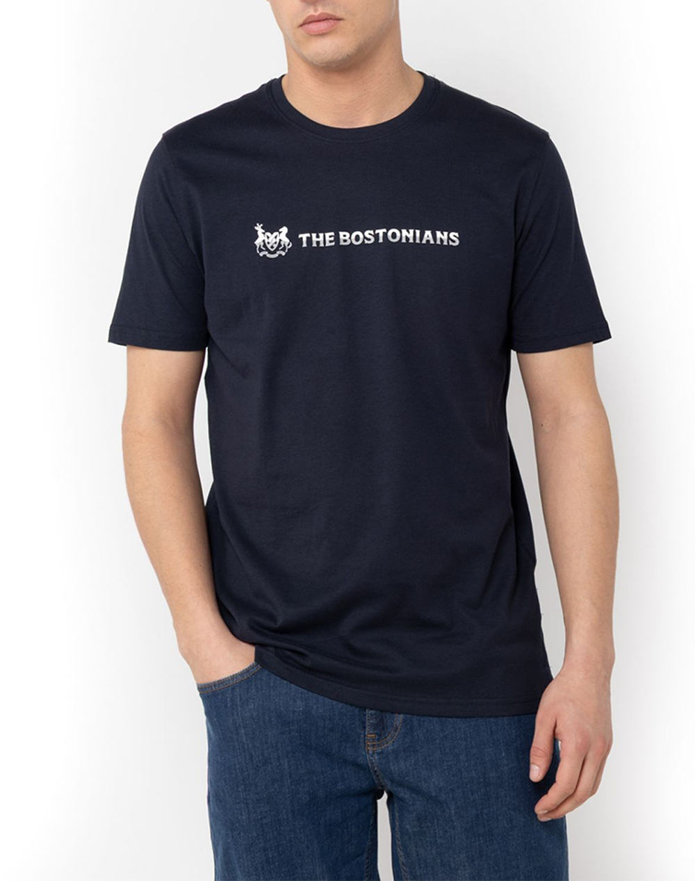 THE BOSTONIANS  BLOUSE T-SHIRT TWO-TONE LOGO REGULAR