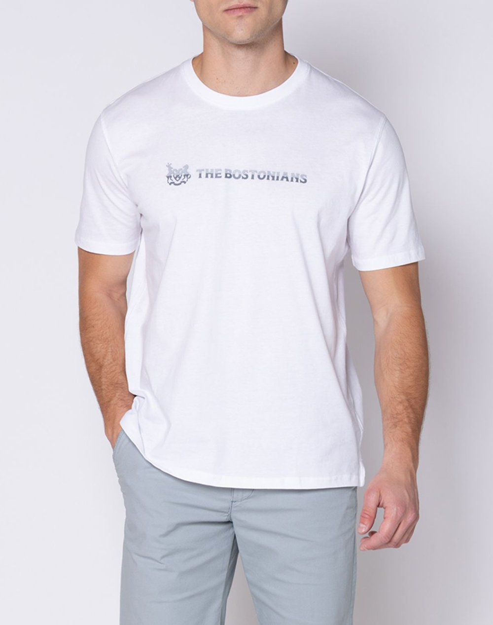 THE BOSTONIANS BLOUSE T-SHIRT TWO-TONE LOGO REGULAR