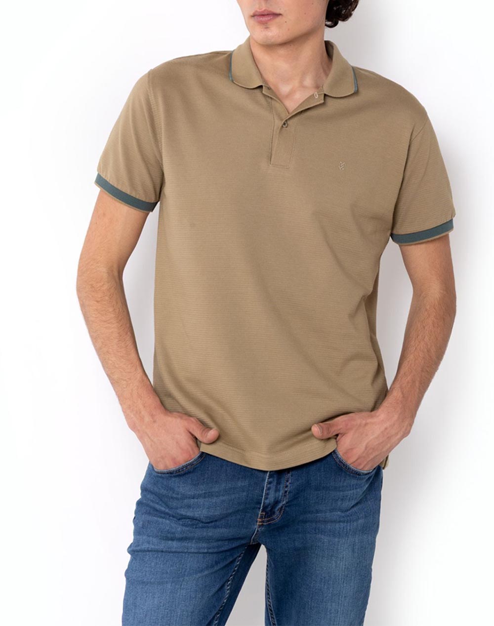 THE BOSTONIANS БЛУЗА POLO PIQUE WAFFLE REGULAR FIT