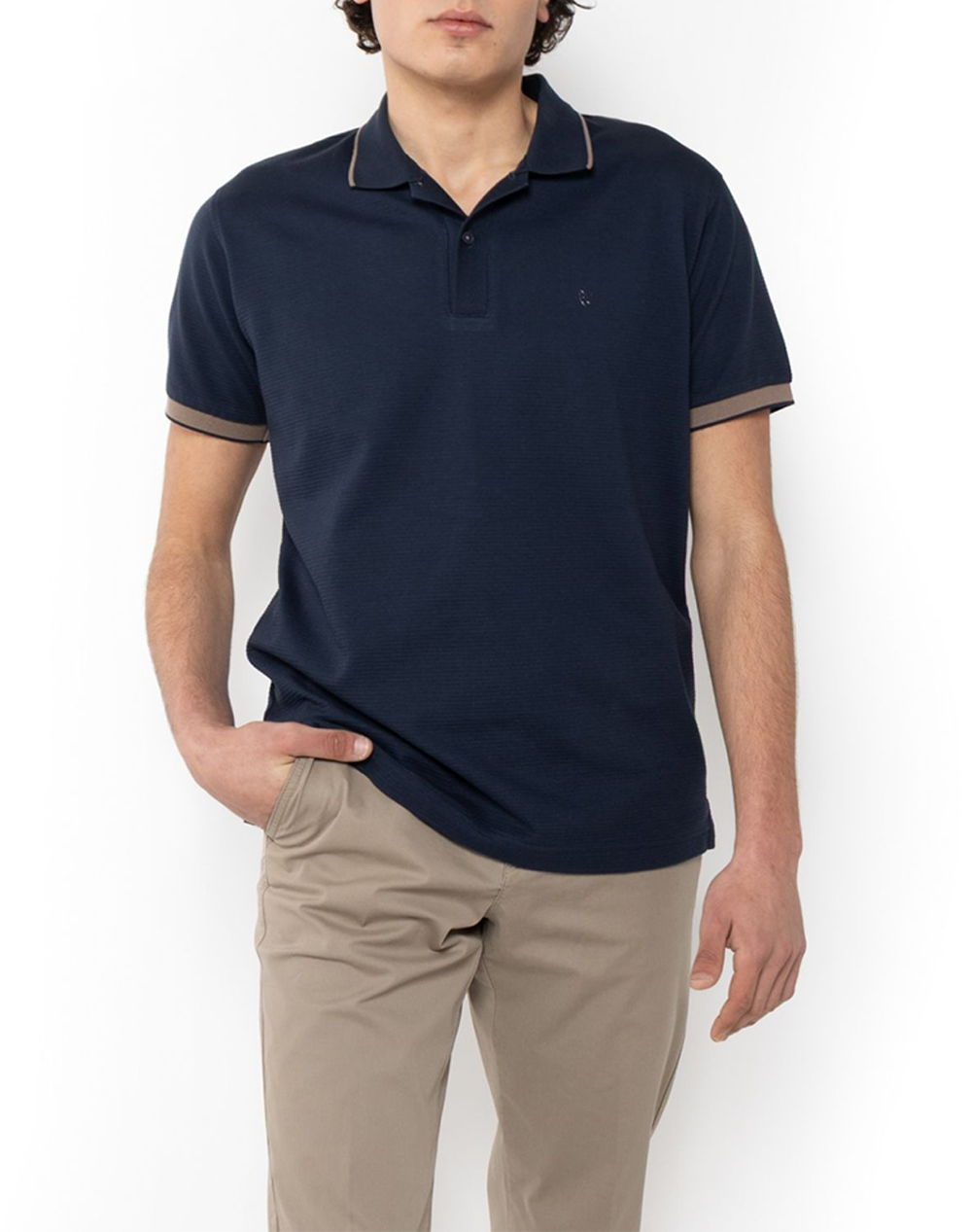 THE BOSTONIANS БЛУЗА POLO PIQUE WAFFLE REGULAR FIT