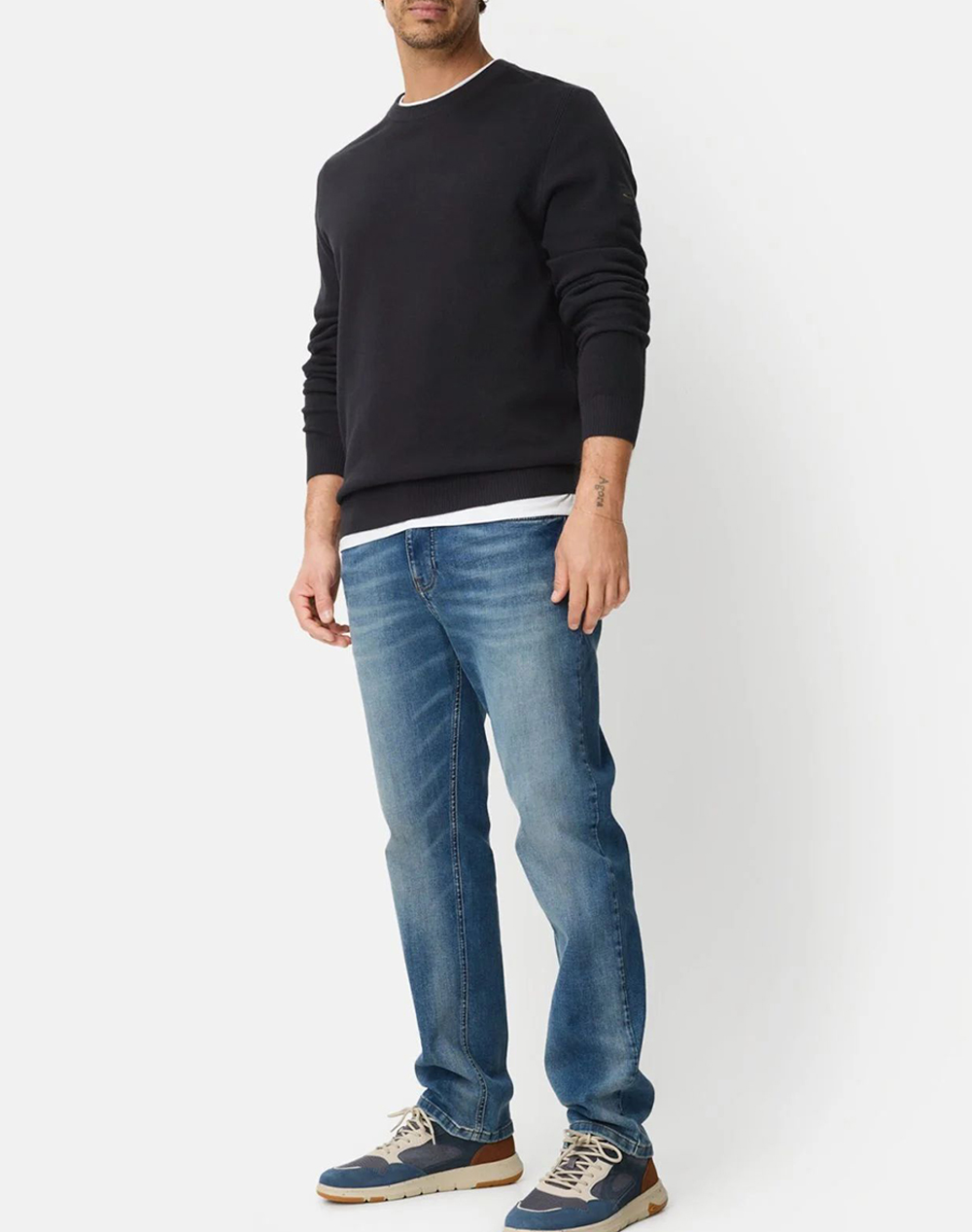 CAMEL ПЛЕТЕНА БЛУЗА crew neck