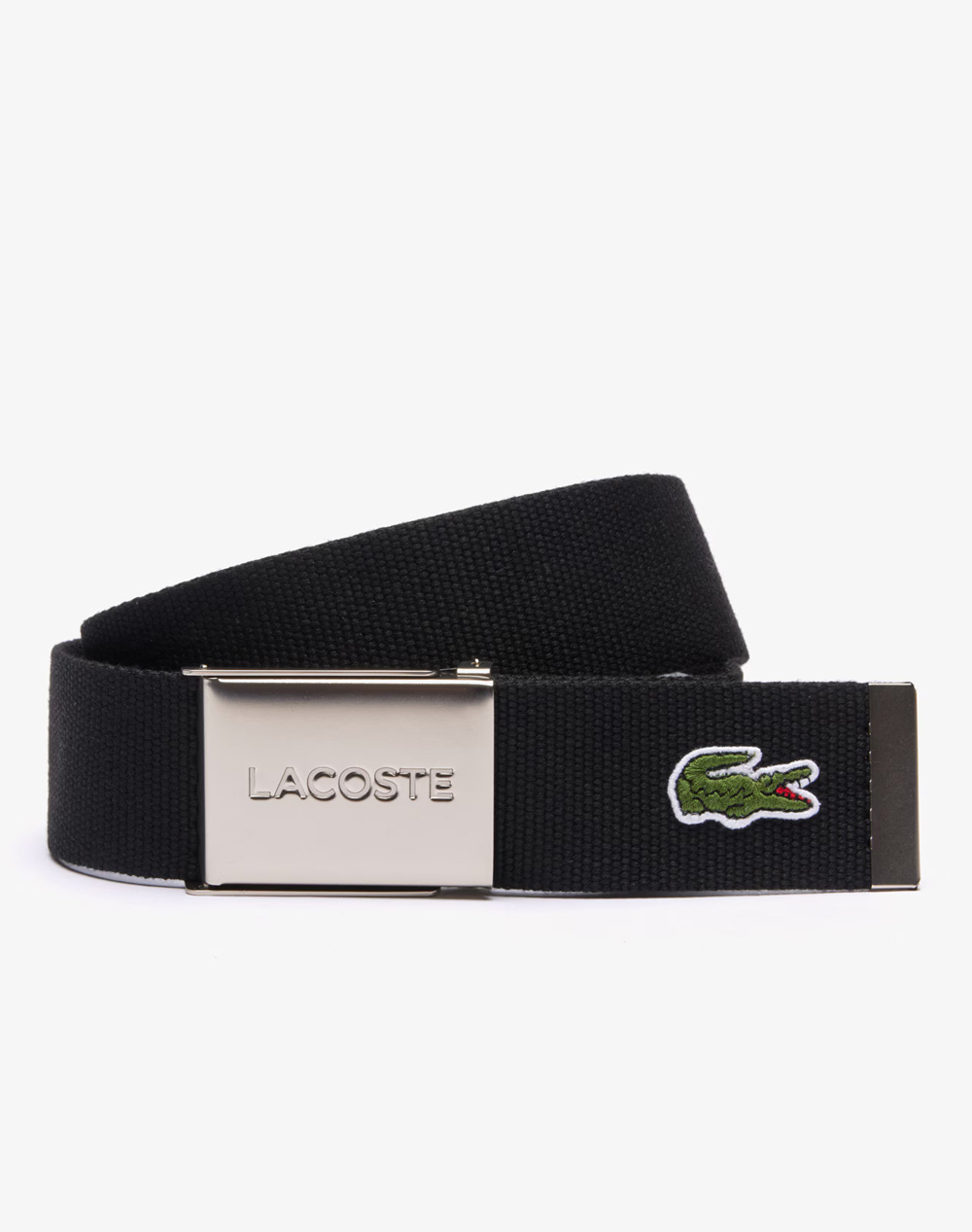 LACOSTE MENS BELT 40mm WOVEN STRAP IN KIT