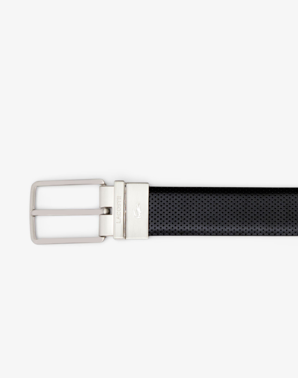 LACOSTE MENS BELT 35 PUNCH/PLAIN LEATHER