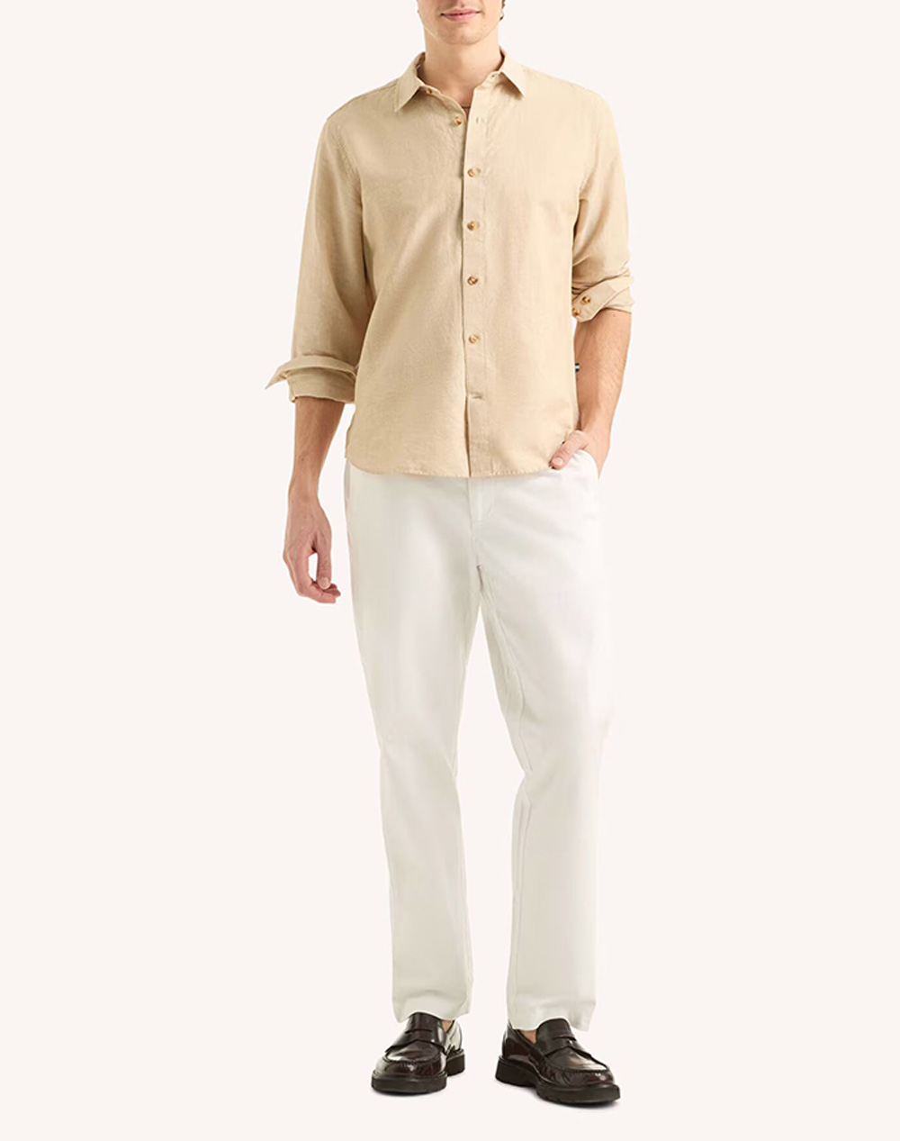 NAUTICA РИЗА ΜΜ L/S LINEN SOLID FCA