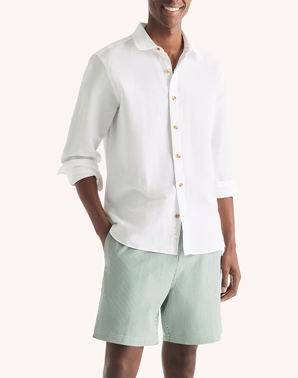 NAUTICA РИЗА ΜΜ L/S LINEN SOLID FCA