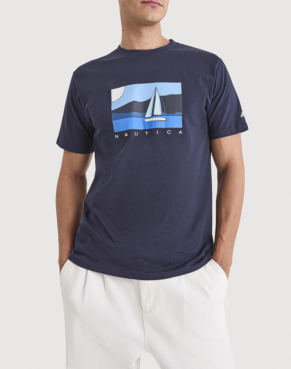 NAUTICA БЛУЗА T-SHIRT KM Tay T-Shirt