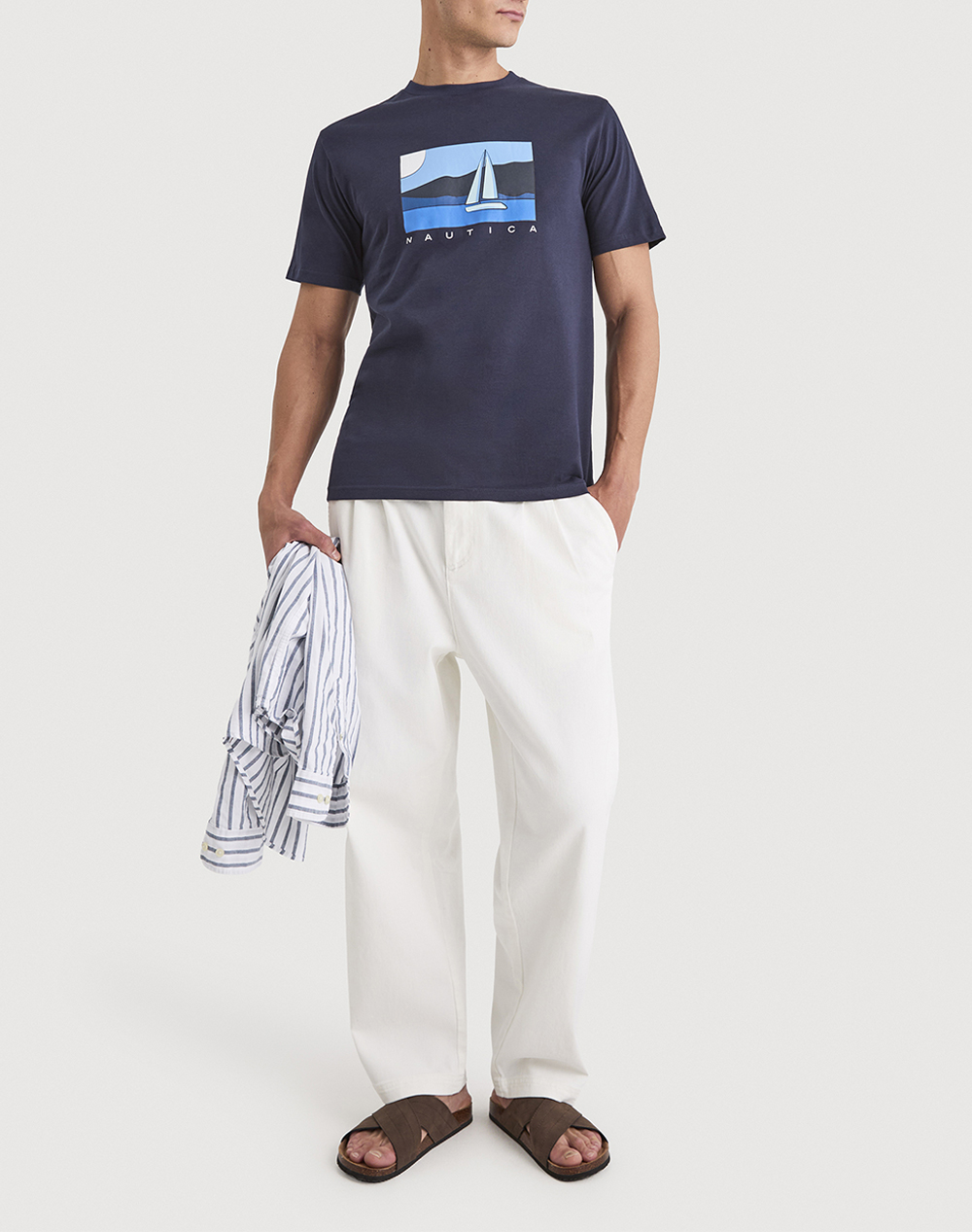 NAUTICA БЛУЗА T-SHIRT KM Tay T-Shirt