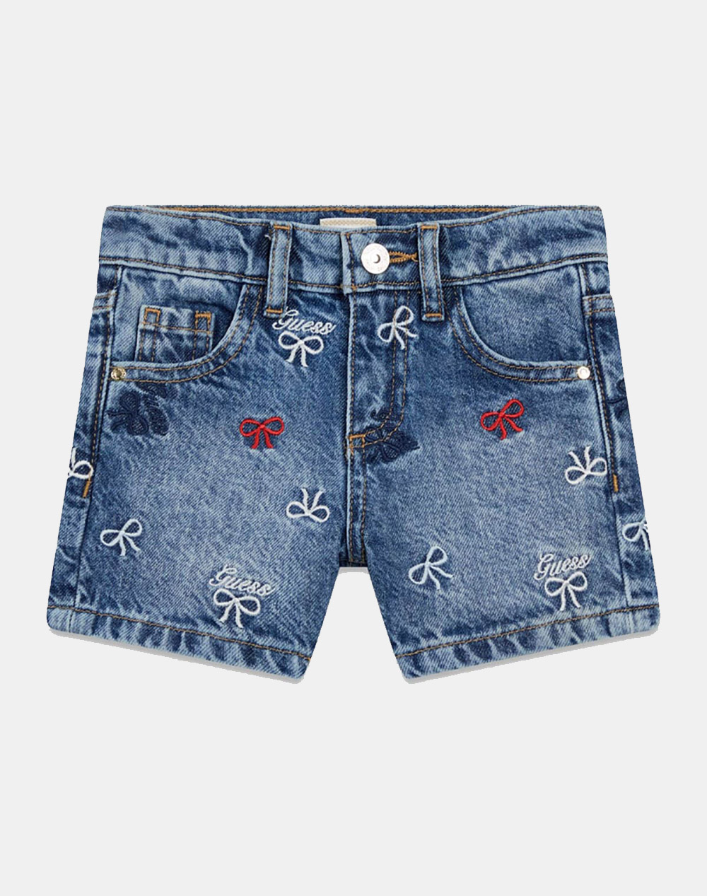 GUESS SHORTS RIGID DENIM WITH EMBRO ДЕТСКИ ШОРТИ GIRL