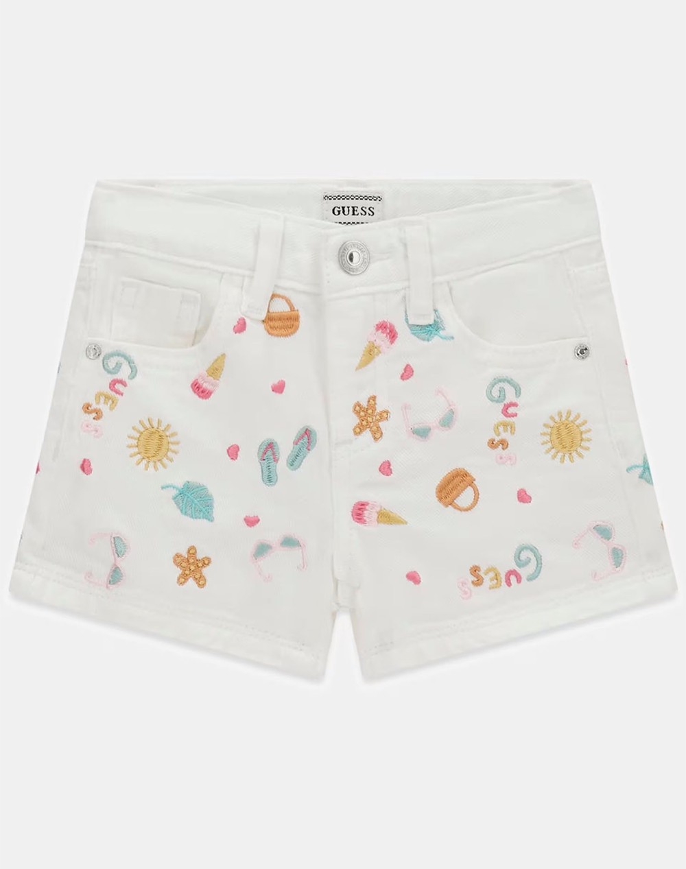 GUESS RIGID BULL DENIM SHORTS W/EMBR CHILDRENS SHORTS GIRL